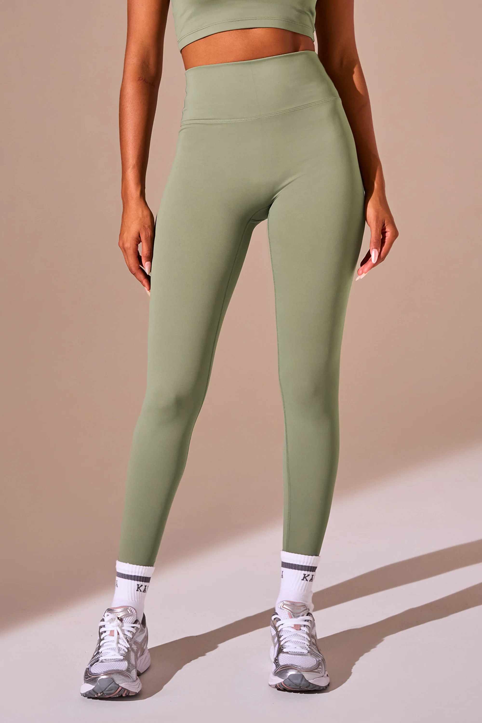 Kaiia Sculpt Leggings Khaki - Image 9