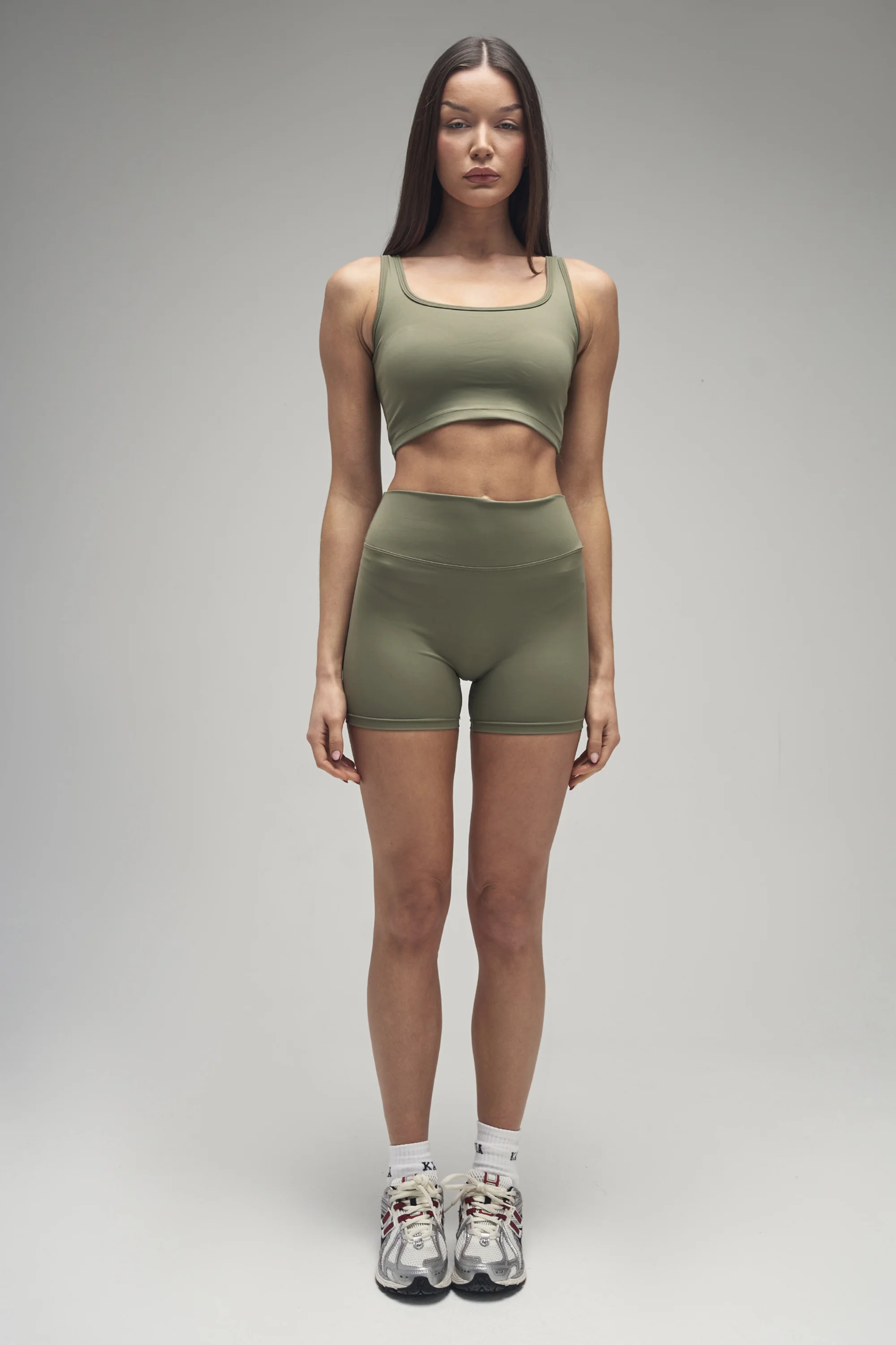 Kaiia Sculpt Shorts Khaki - Image 5