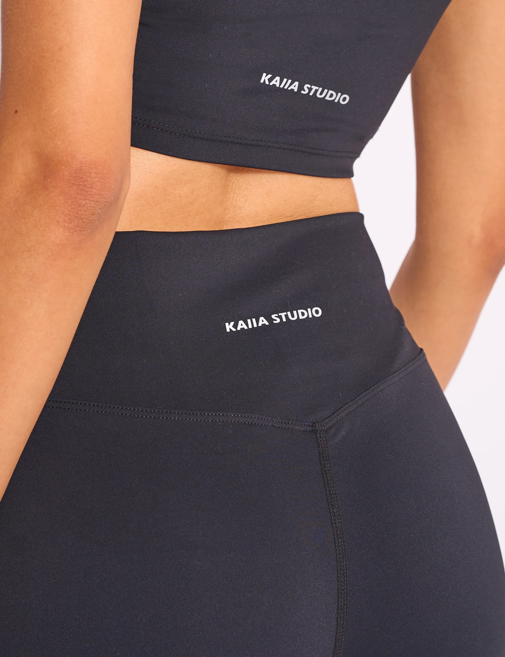 Kaiia Sculpt Yoga Pants Black on Black - Image 9