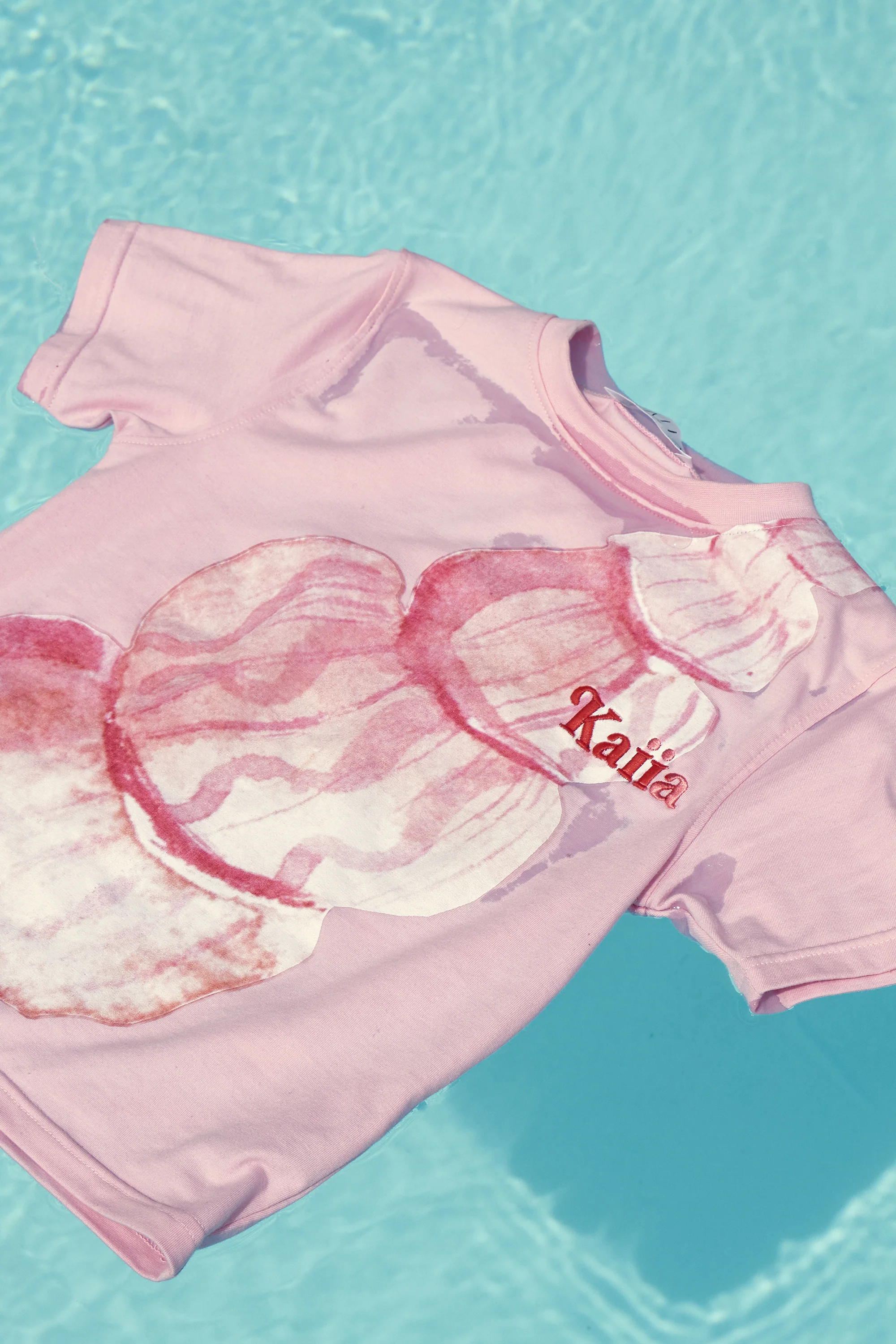 Kaiia Shell Graphic Baby Tee Baby Pink - Image 10