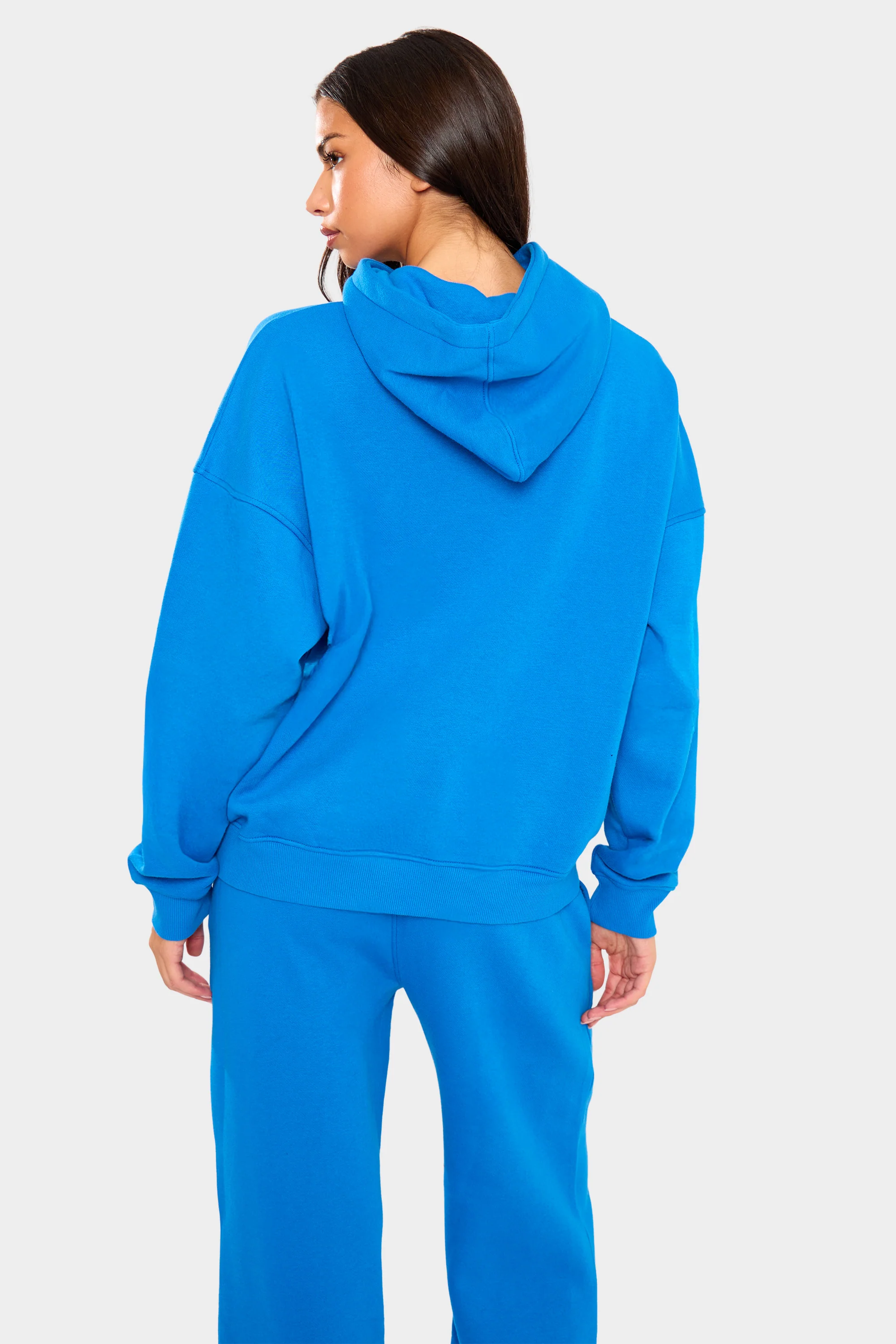 Kaiia Slogan Oversized Hoodie Cobalt Blue - Image 4