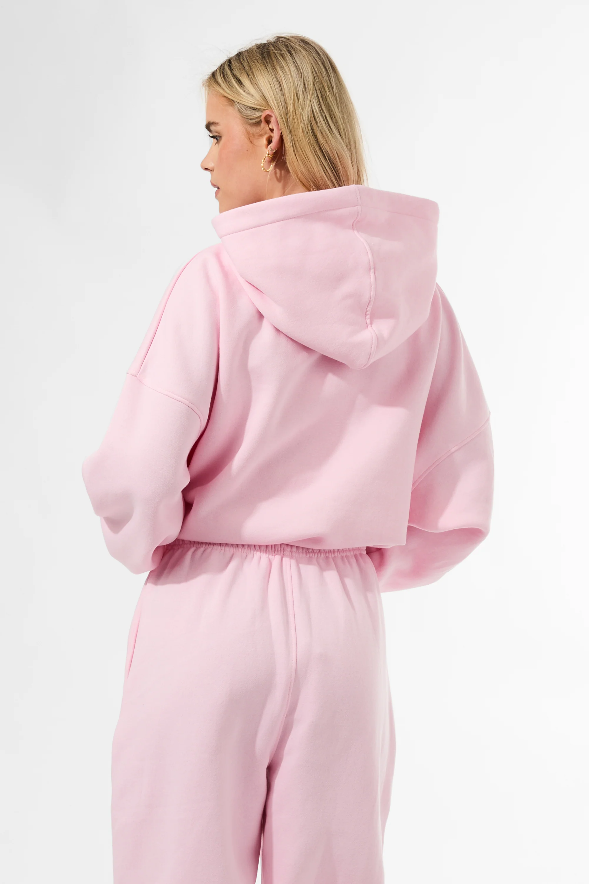 Kaiia Slogan Oversized Hoodie Baby Pink - Image 11