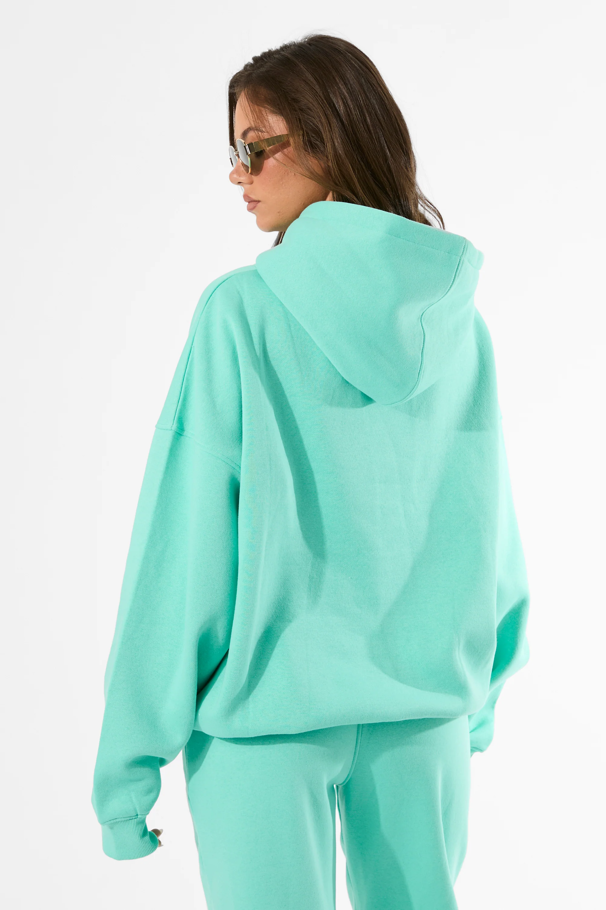 Kaiia Slogan Oversized Hoodie Spearmint - Image 3
