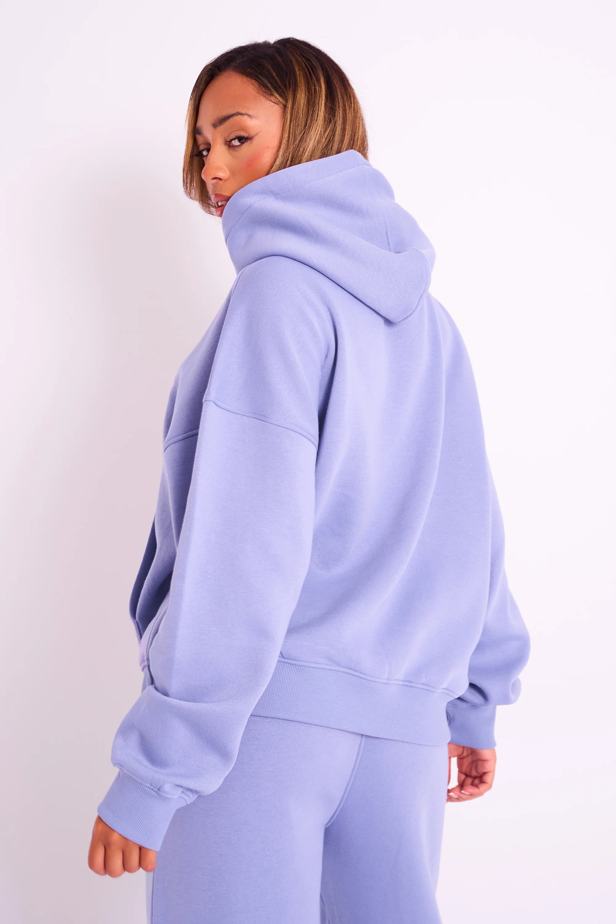 Kaiia Slogan Oversized Hoodie Ultra Violet - Image 4