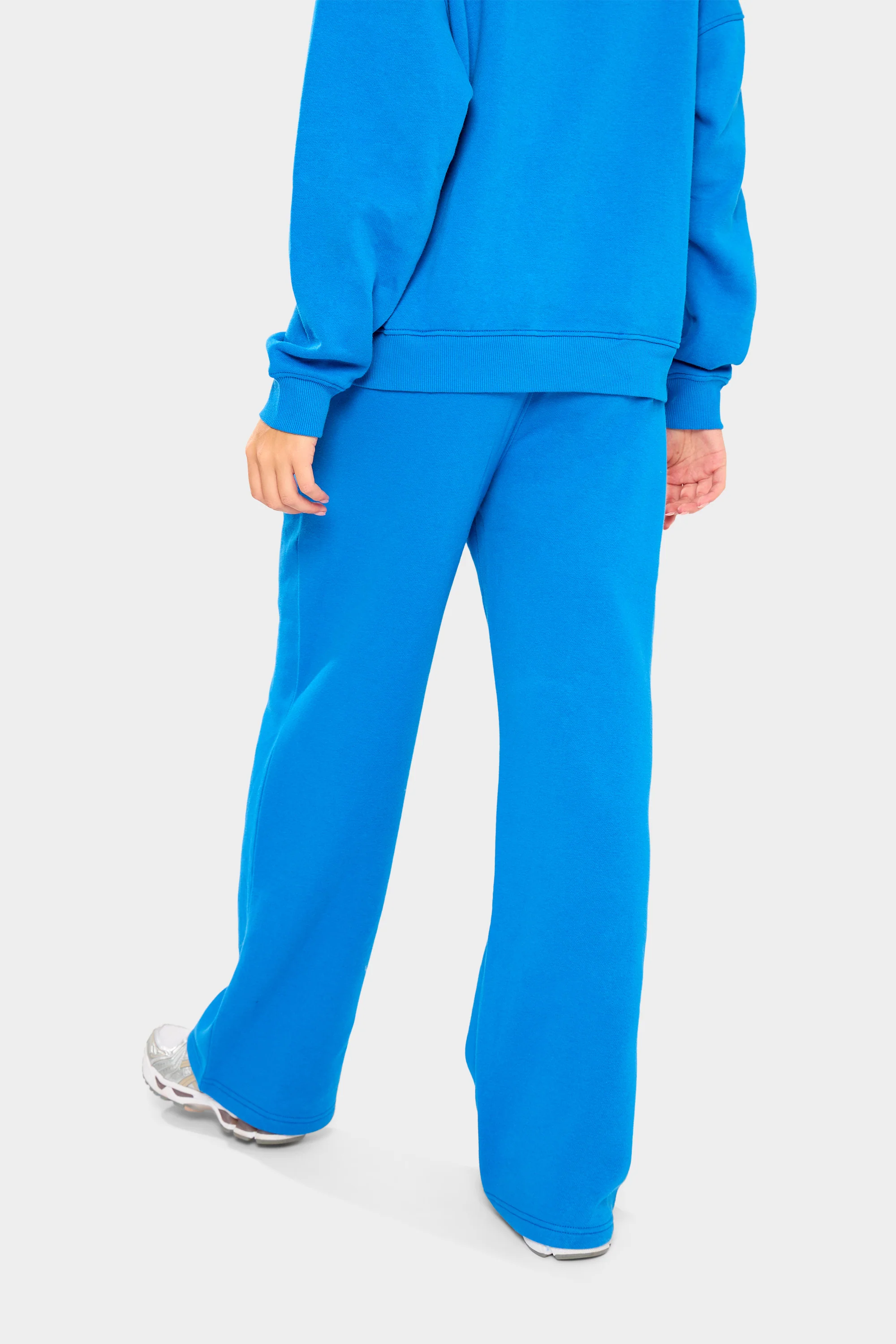 Kaiia Slogan Wide Leg Joggers Cobalt Blue - Image 3