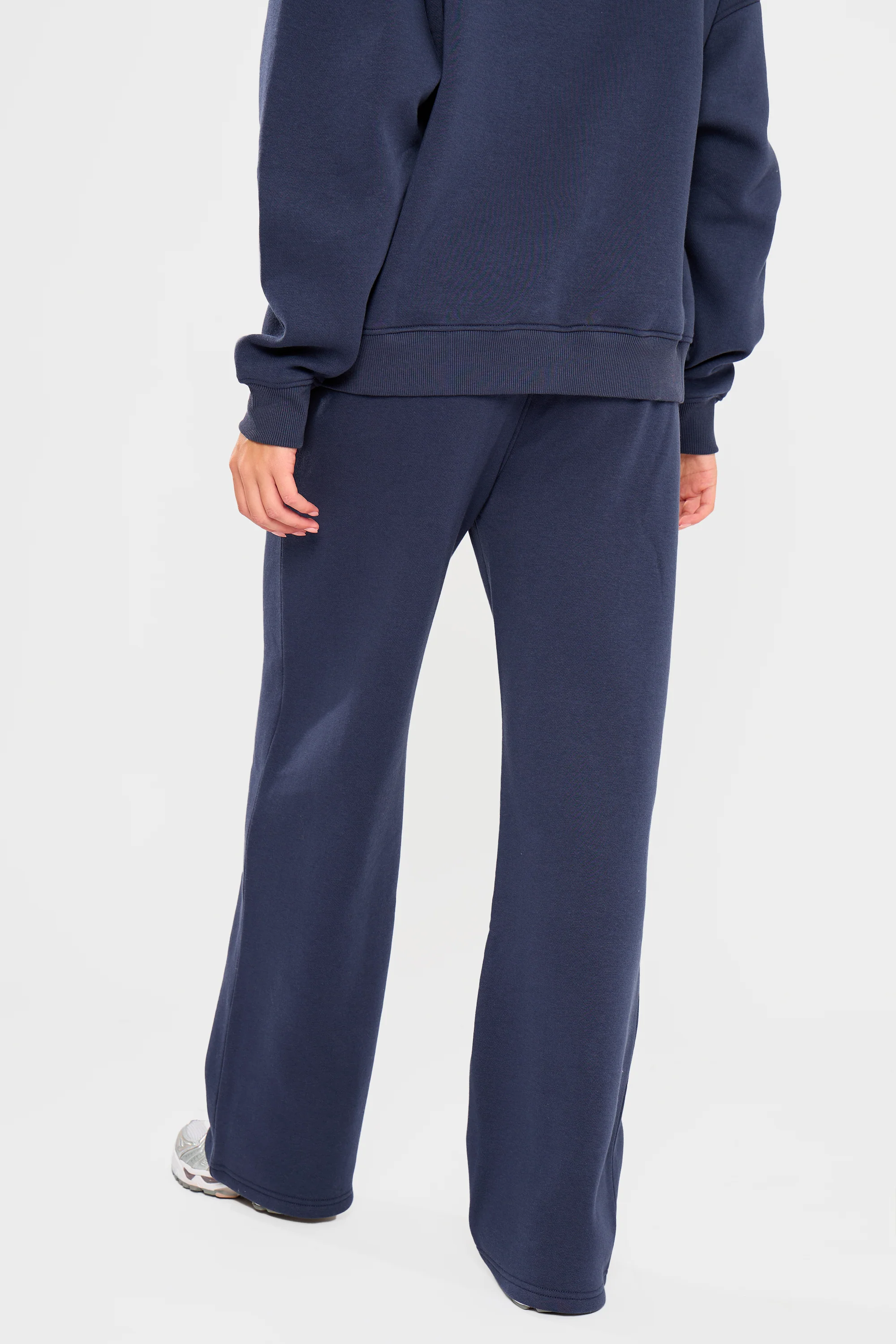 Kaiia Slogan Wide Leg Joggers Navy & Jade Green - Image 5
