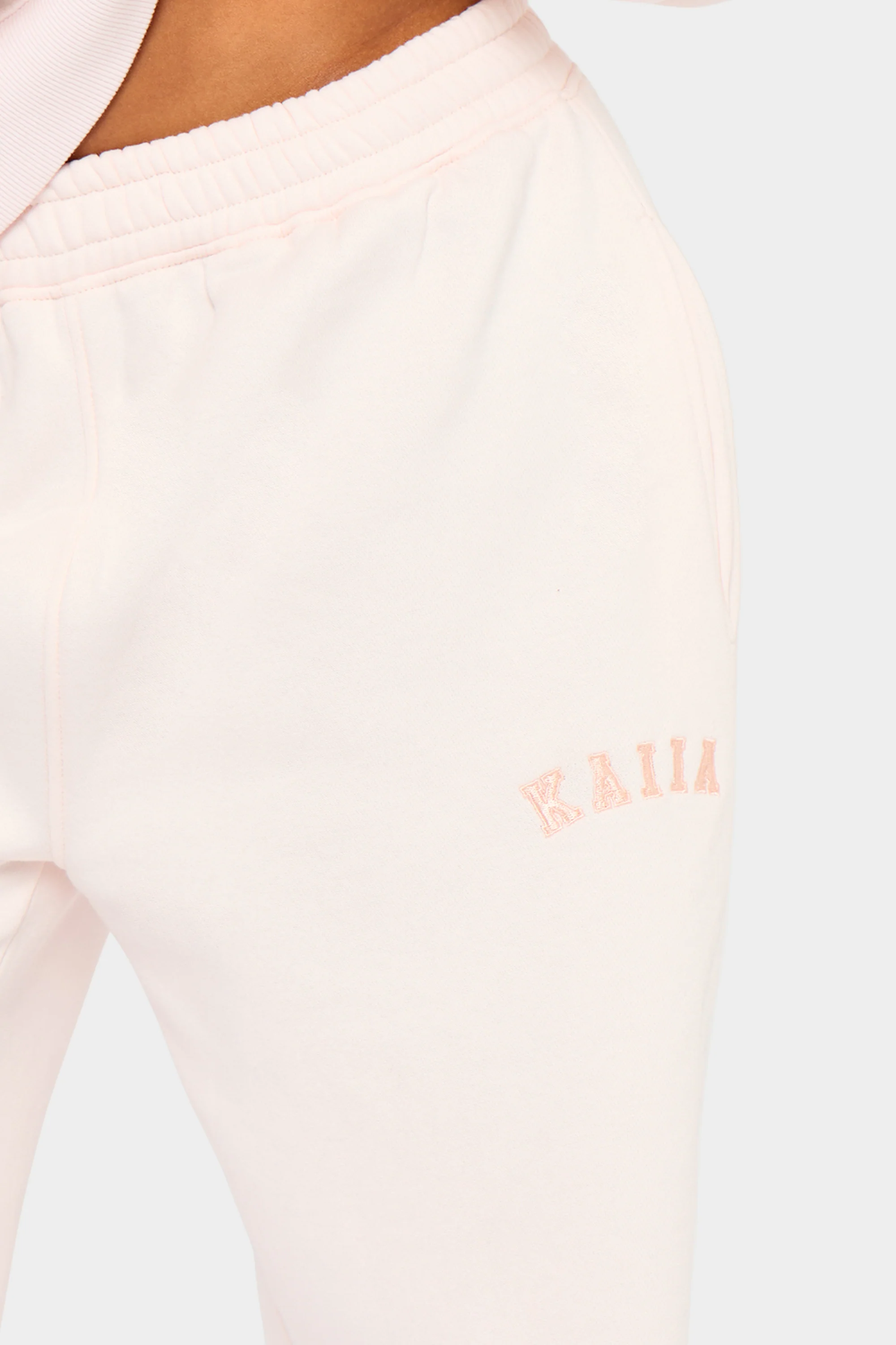 Kaiia Slogan Wide Leg Joggers Shell Pink - Image 2