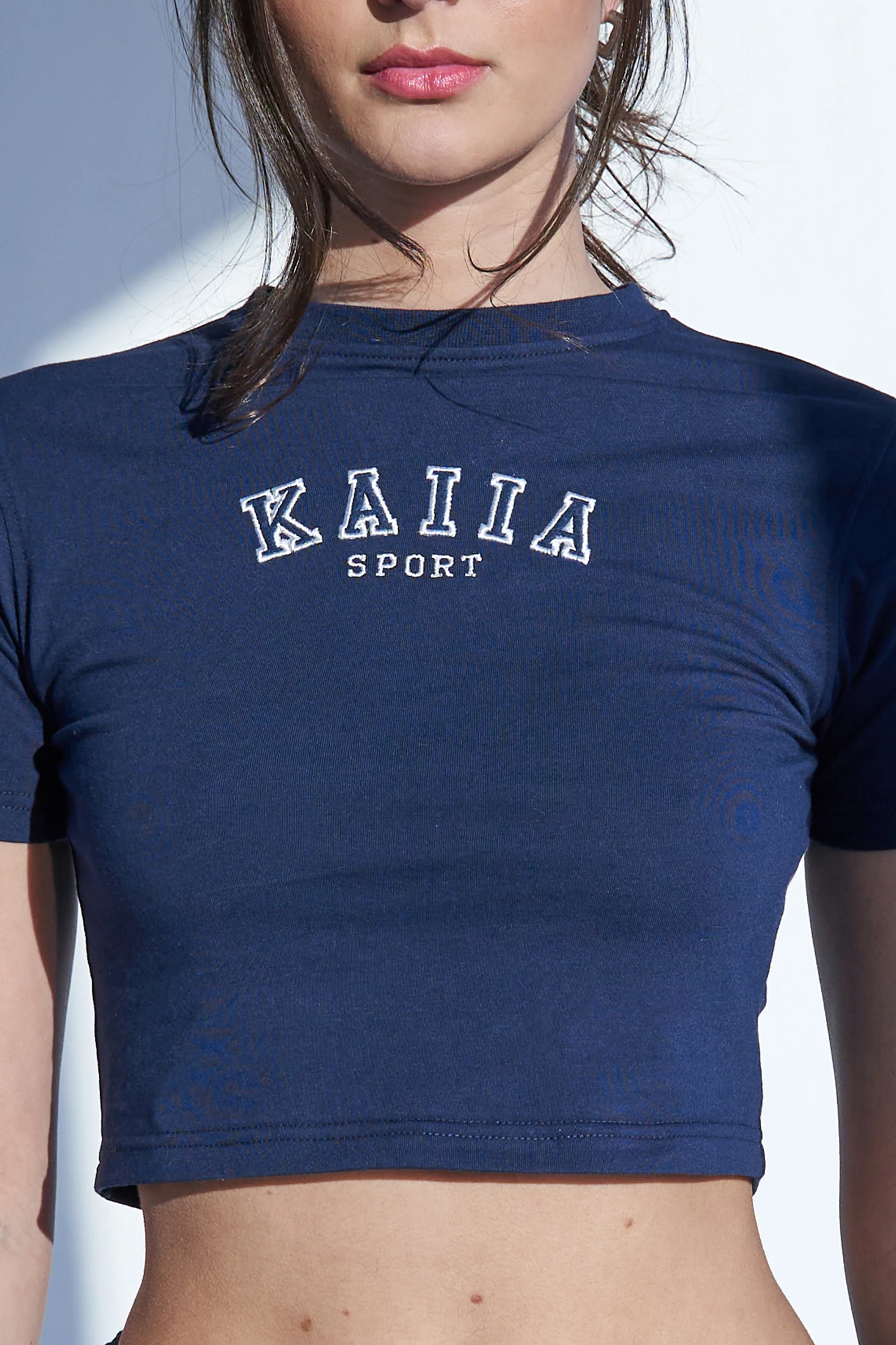 Kaiia Sport Baby Tee Navy - Image 4