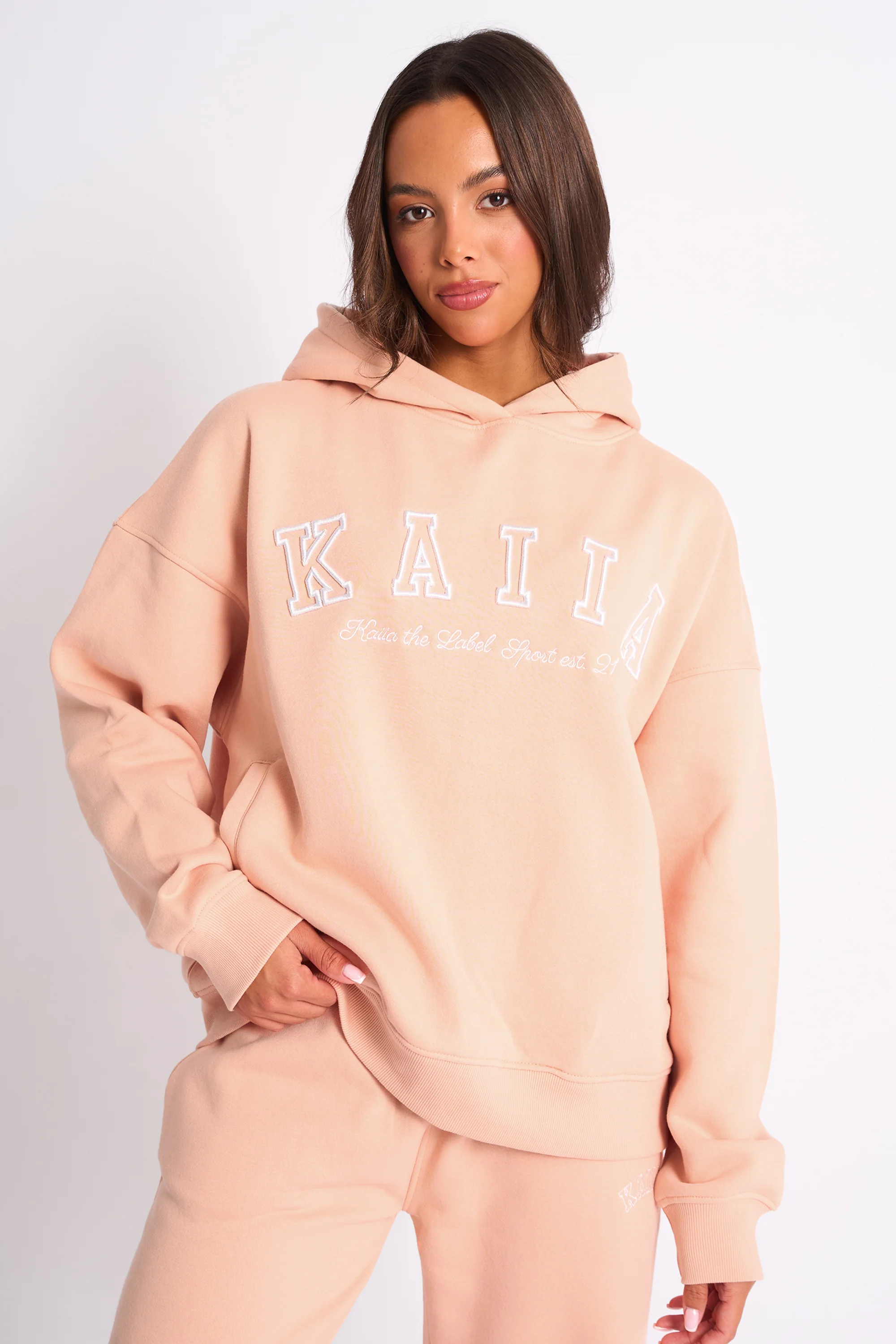Kaiia Sport Oversized Hoodie Apricot