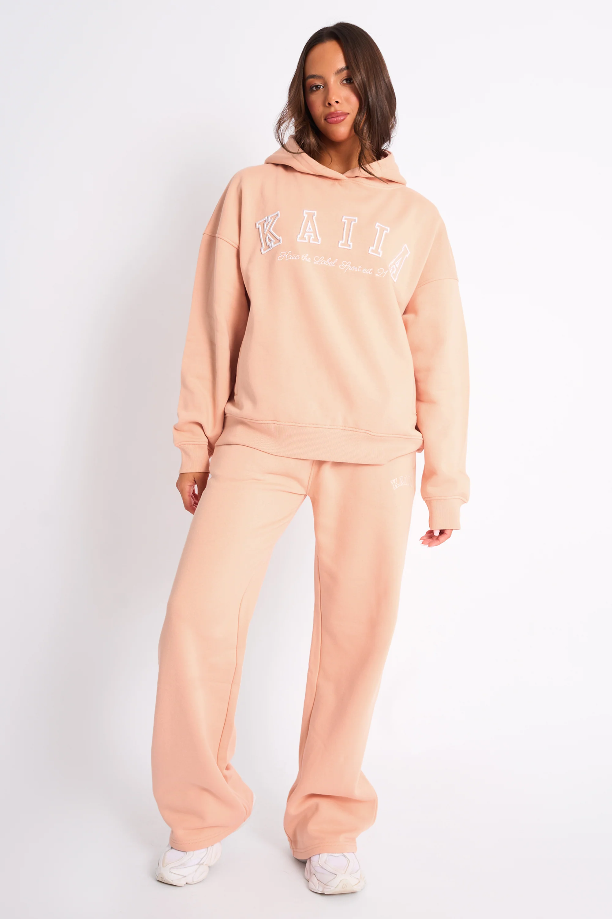 Kaiia Sport Oversized Hoodie Apricot - Image 2