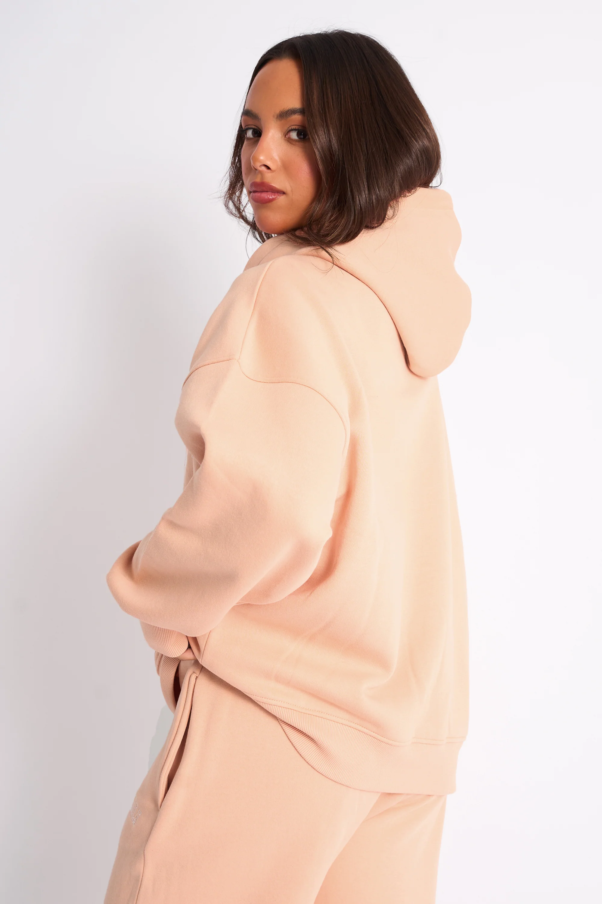 Kaiia Sport Oversized Hoodie Apricot - Image 3