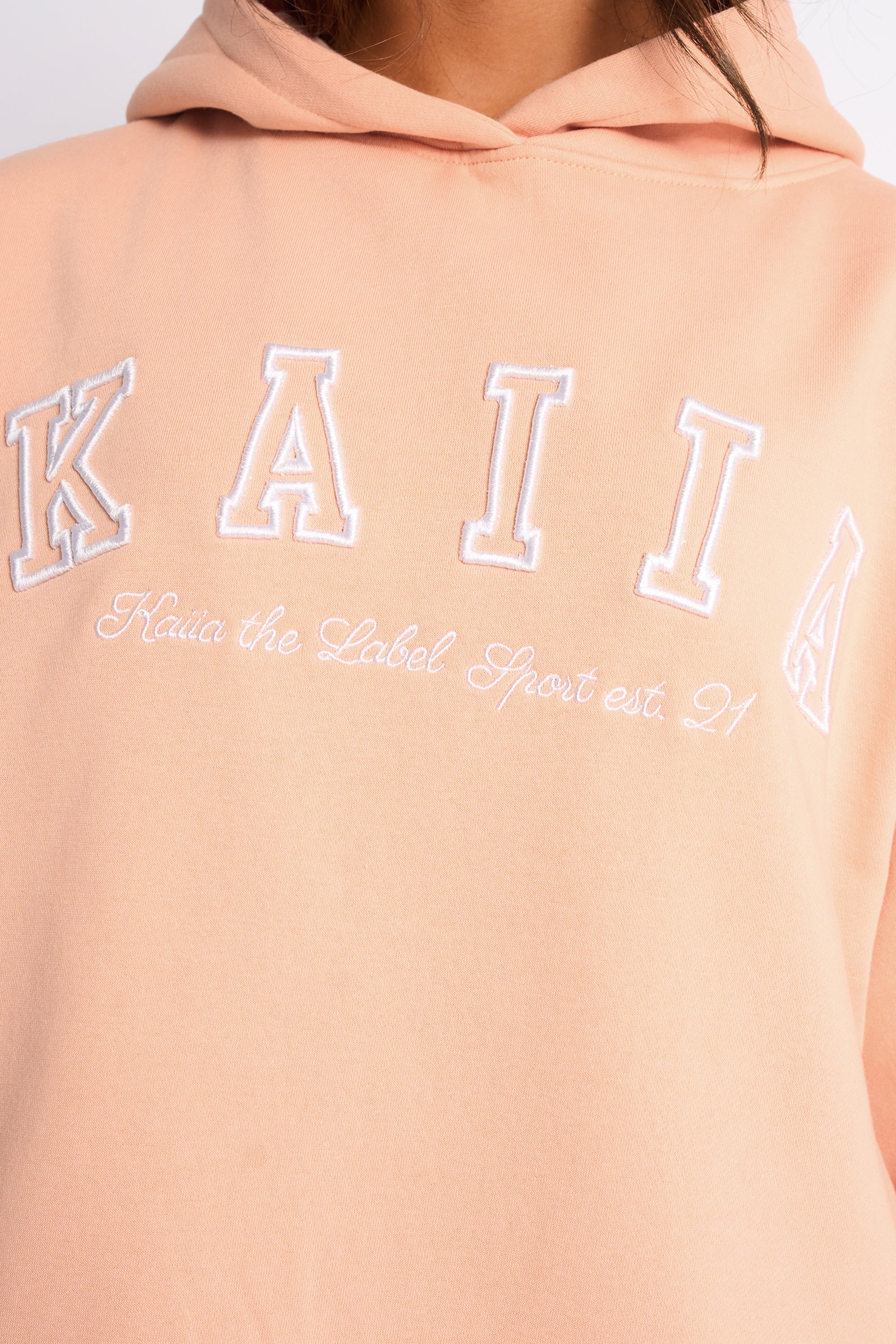 Kaiia Sport Oversized Hoodie Apricot - Image 4