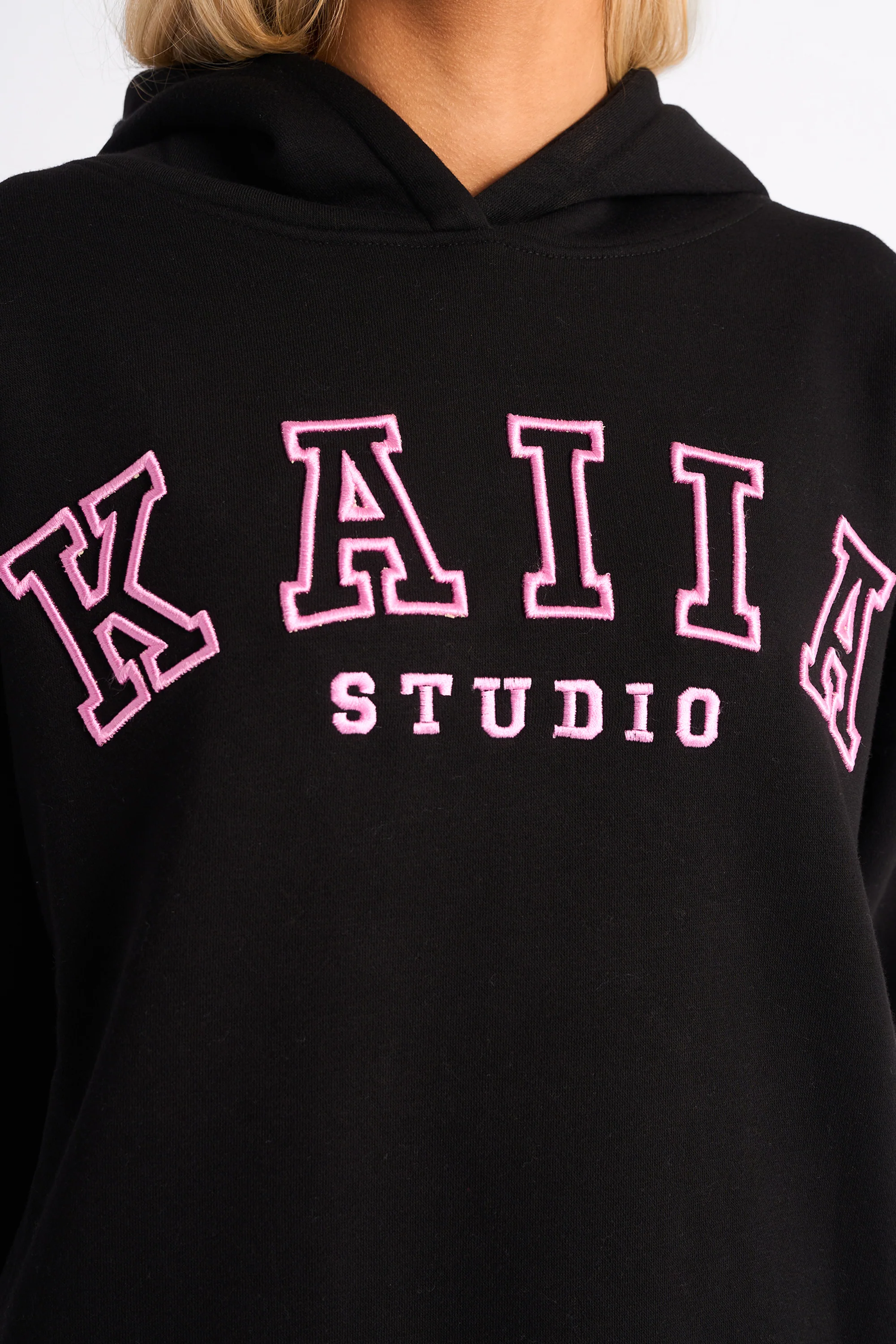 Kaiia Studio Oversized Hoodie Black & Pink - Image 4