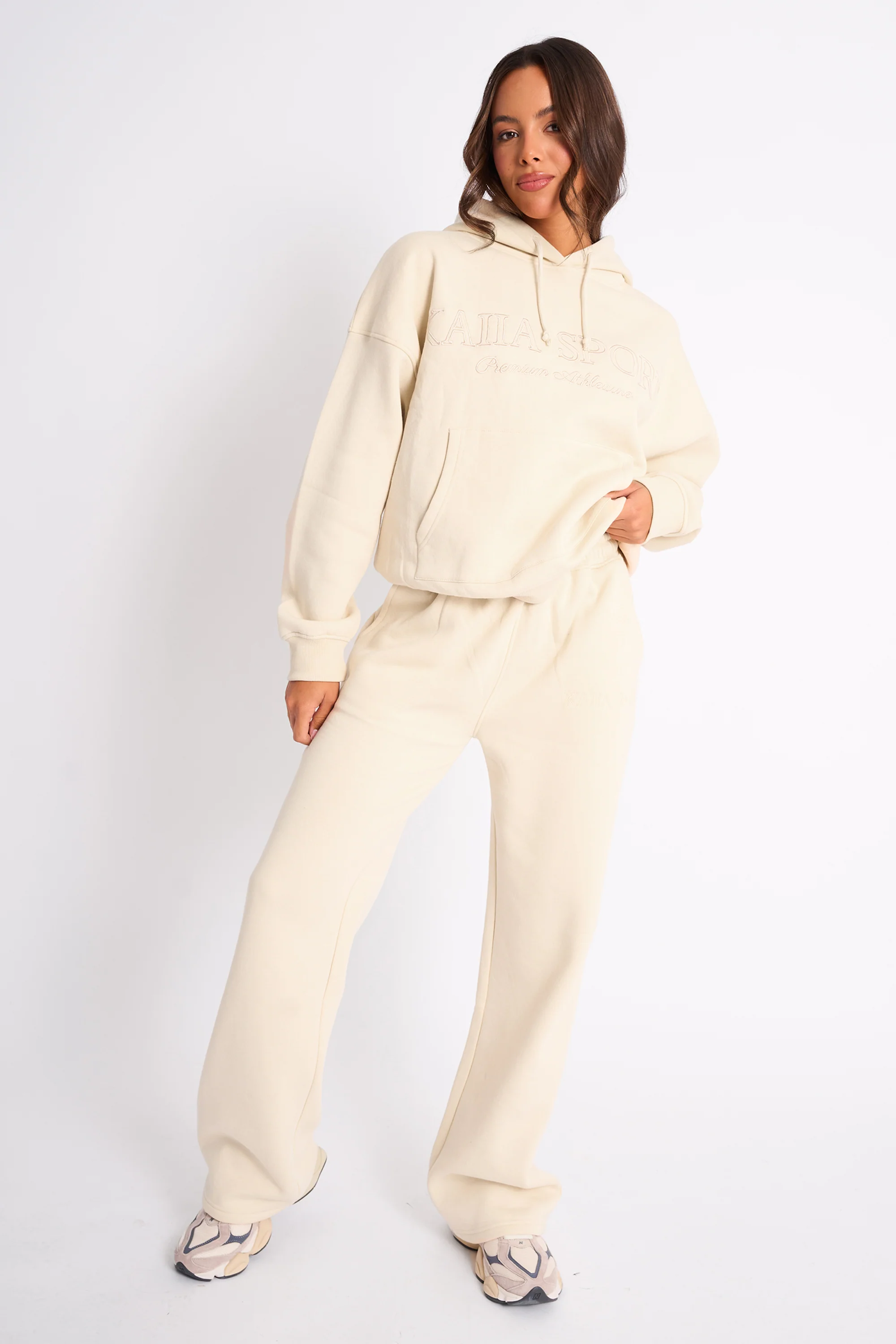 Kaiia Sport Oversized Hoodie Buttercream - Image 3