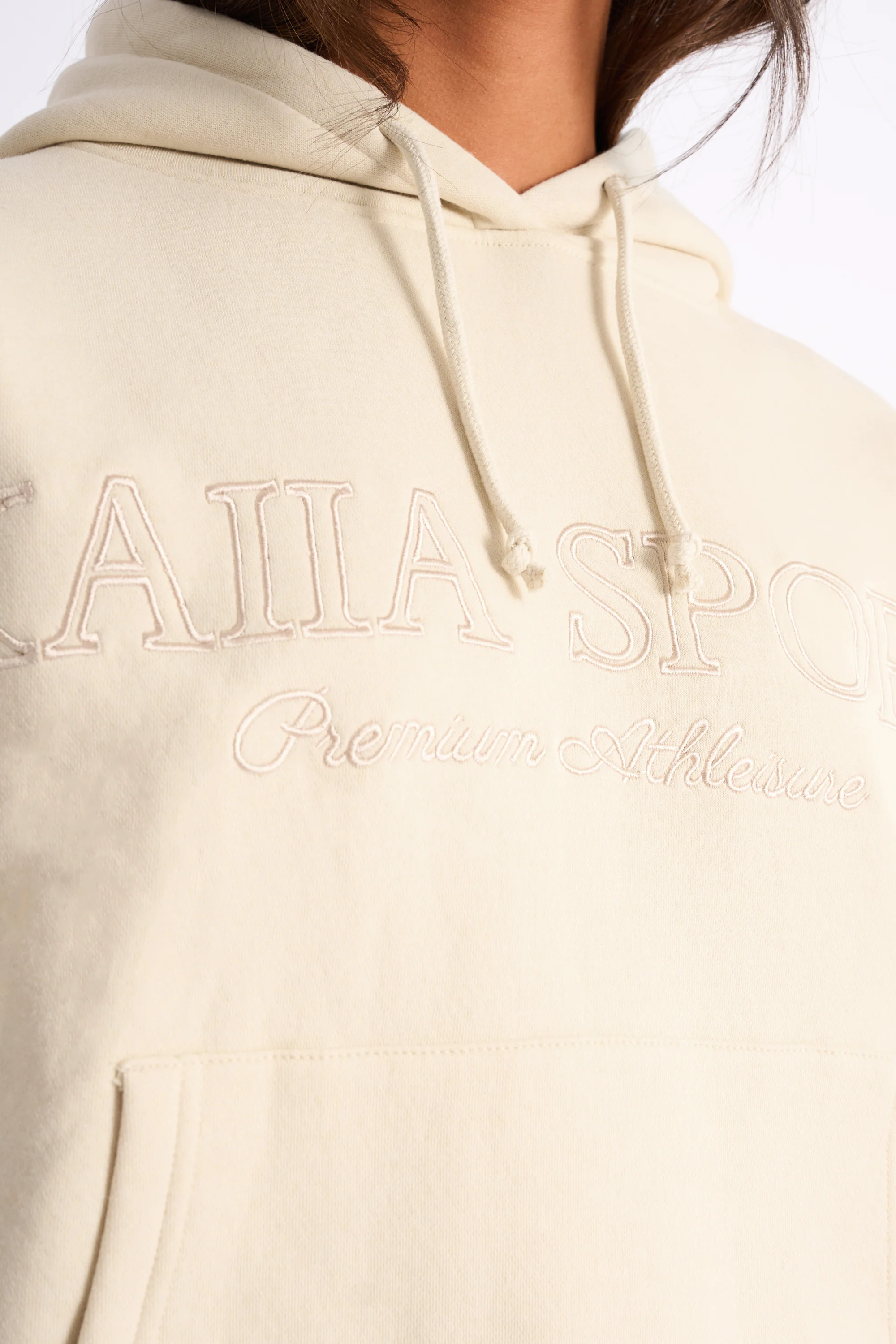 Kaiia Sport Oversized Hoodie Buttercream - Image 4