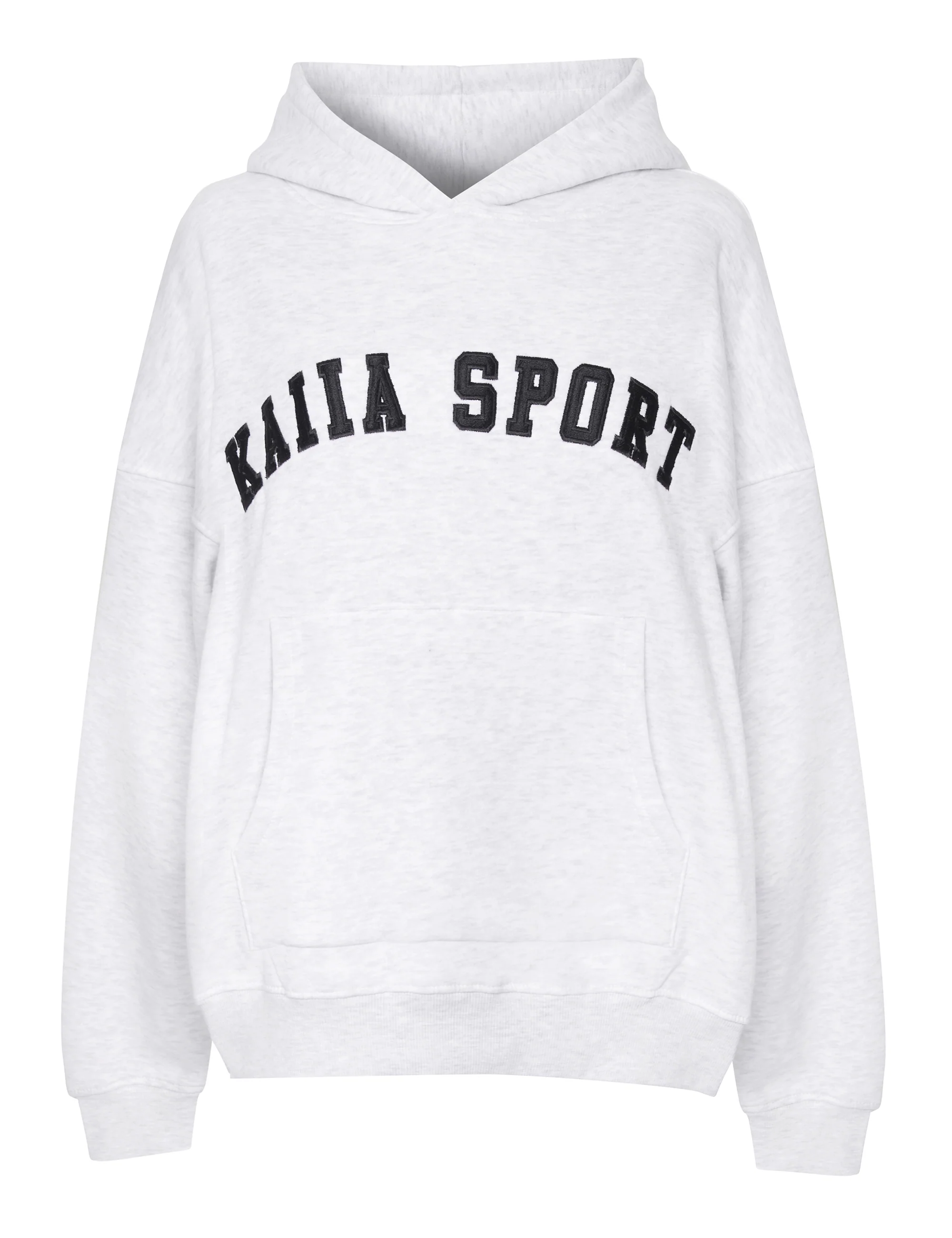 KAIIA SPORT OVERSIZED HOODIE LIGHT GREY MARL - Image 8