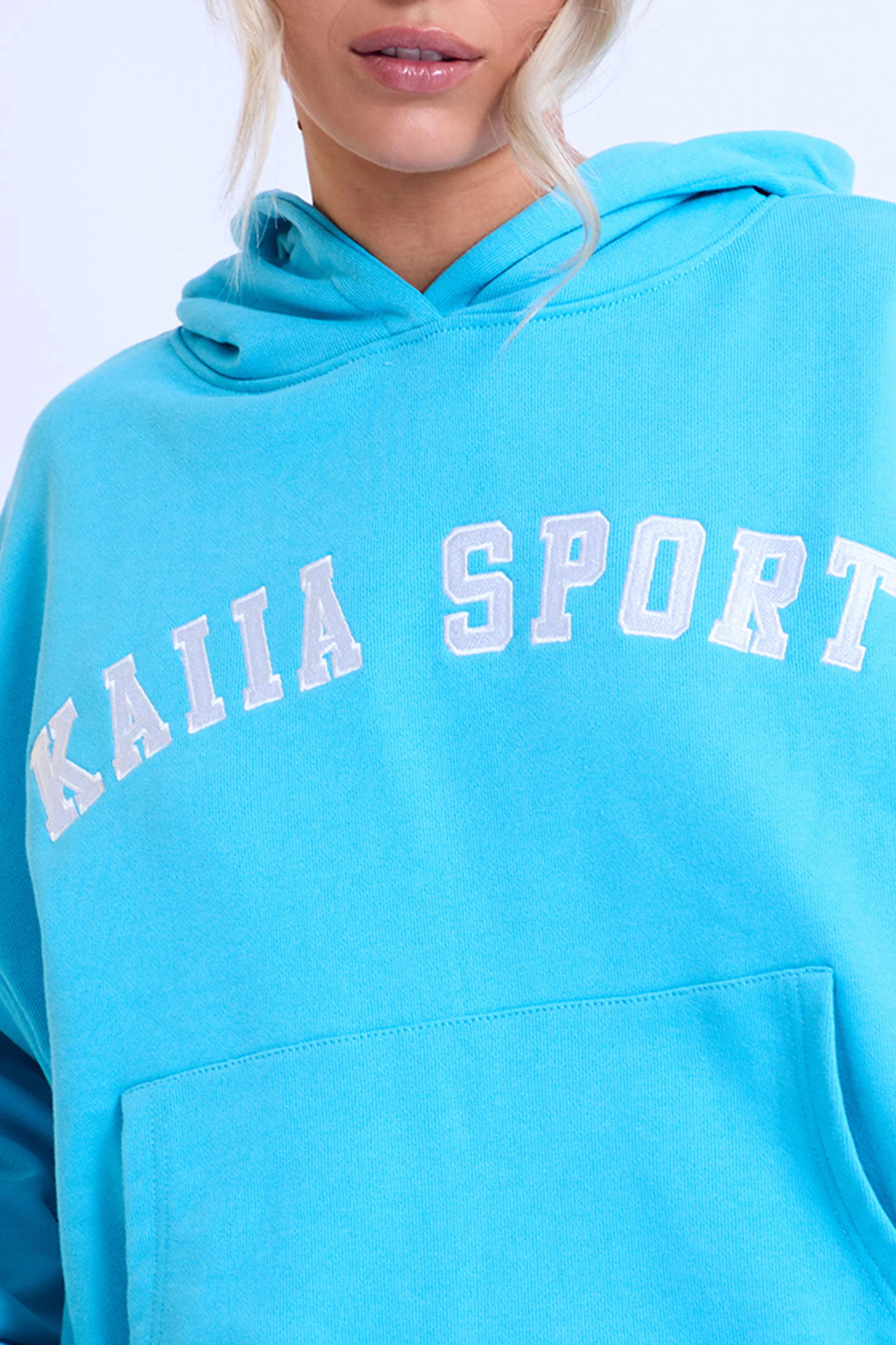 Kaiia Sport Oversized Hoodie Turquoise - Image 4