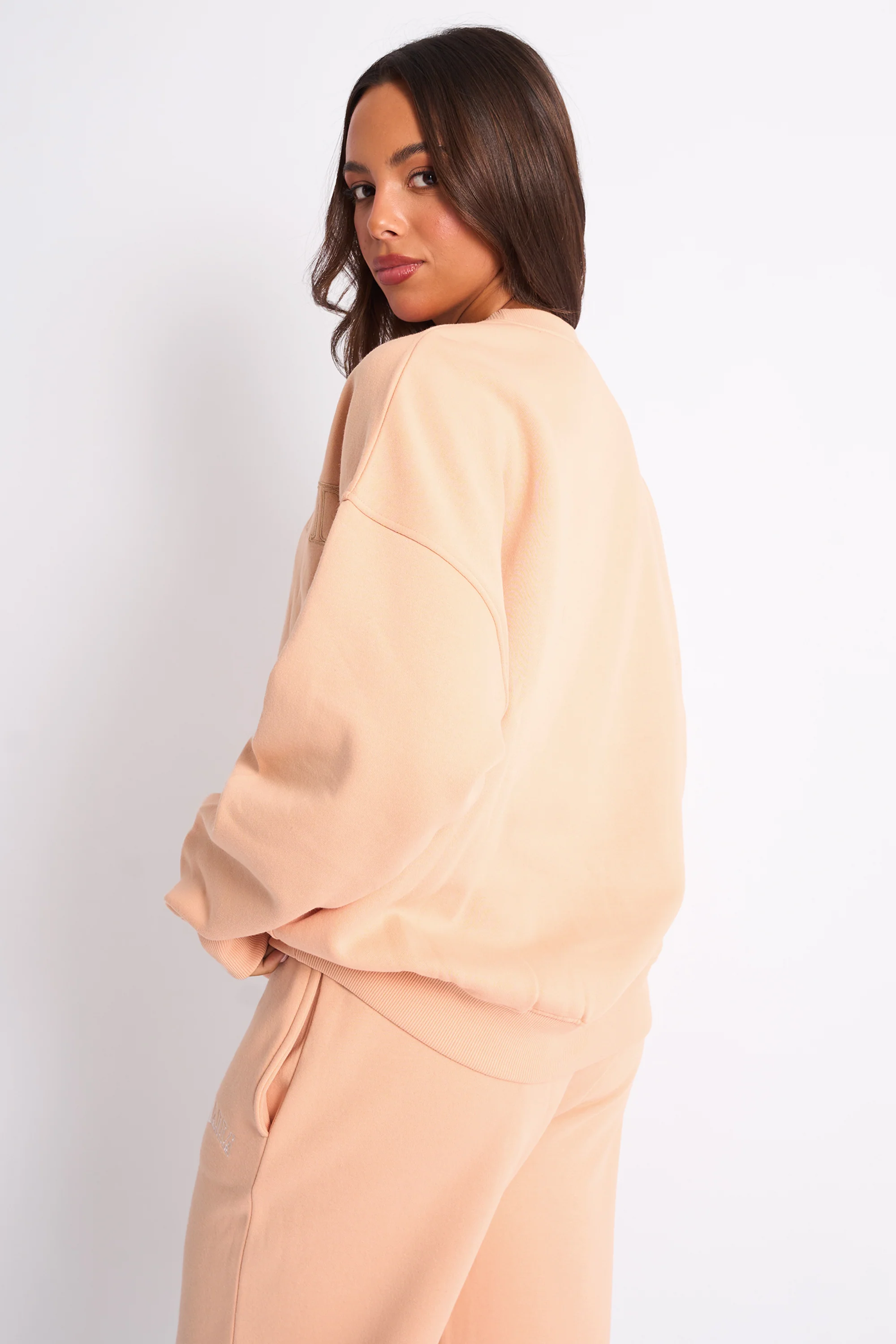 Kaiia Sport Oversized Sweatshirt Apricot - Image 2