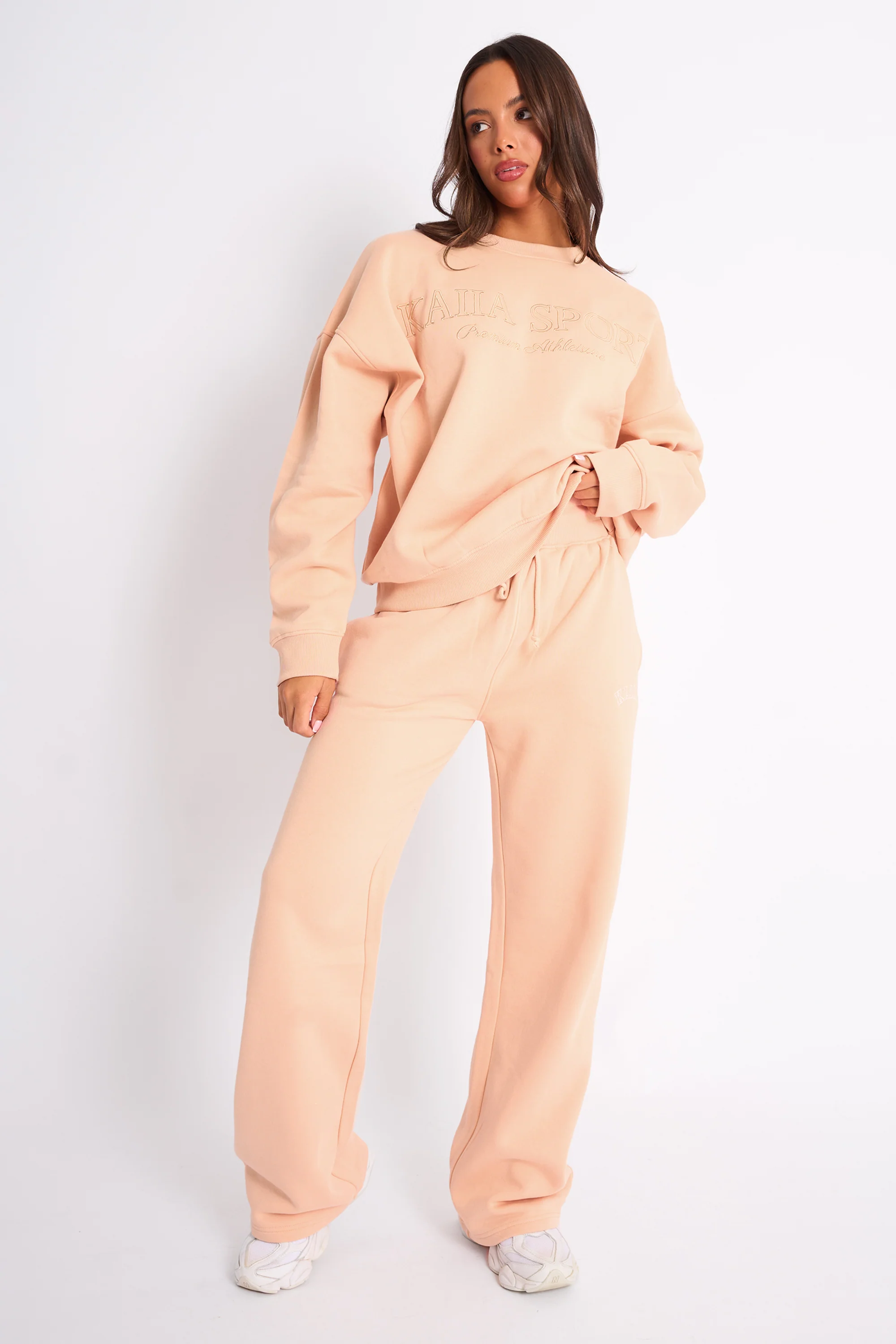 Kaiia Sport Oversized Sweatshirt Apricot - Image 3