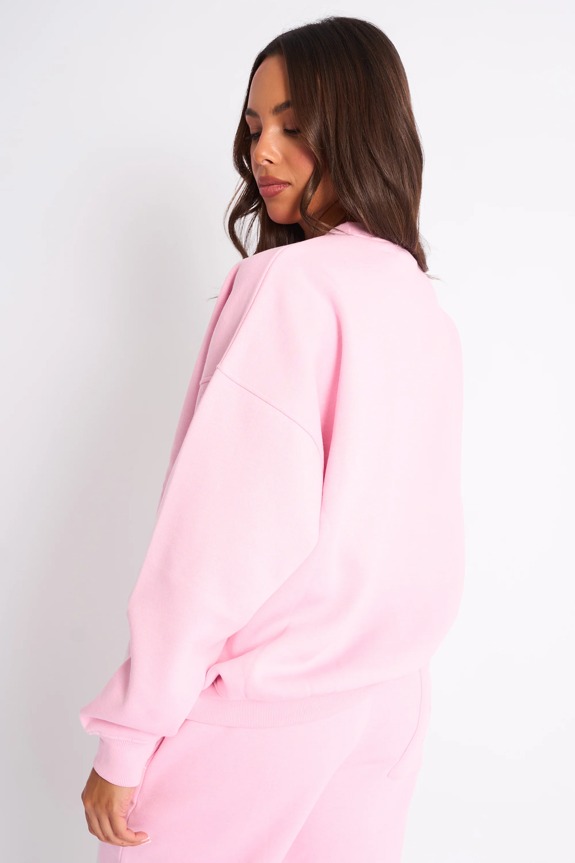 Kaiia Sport Oversized Sweatshirt Baby Pink & Red - Image 6