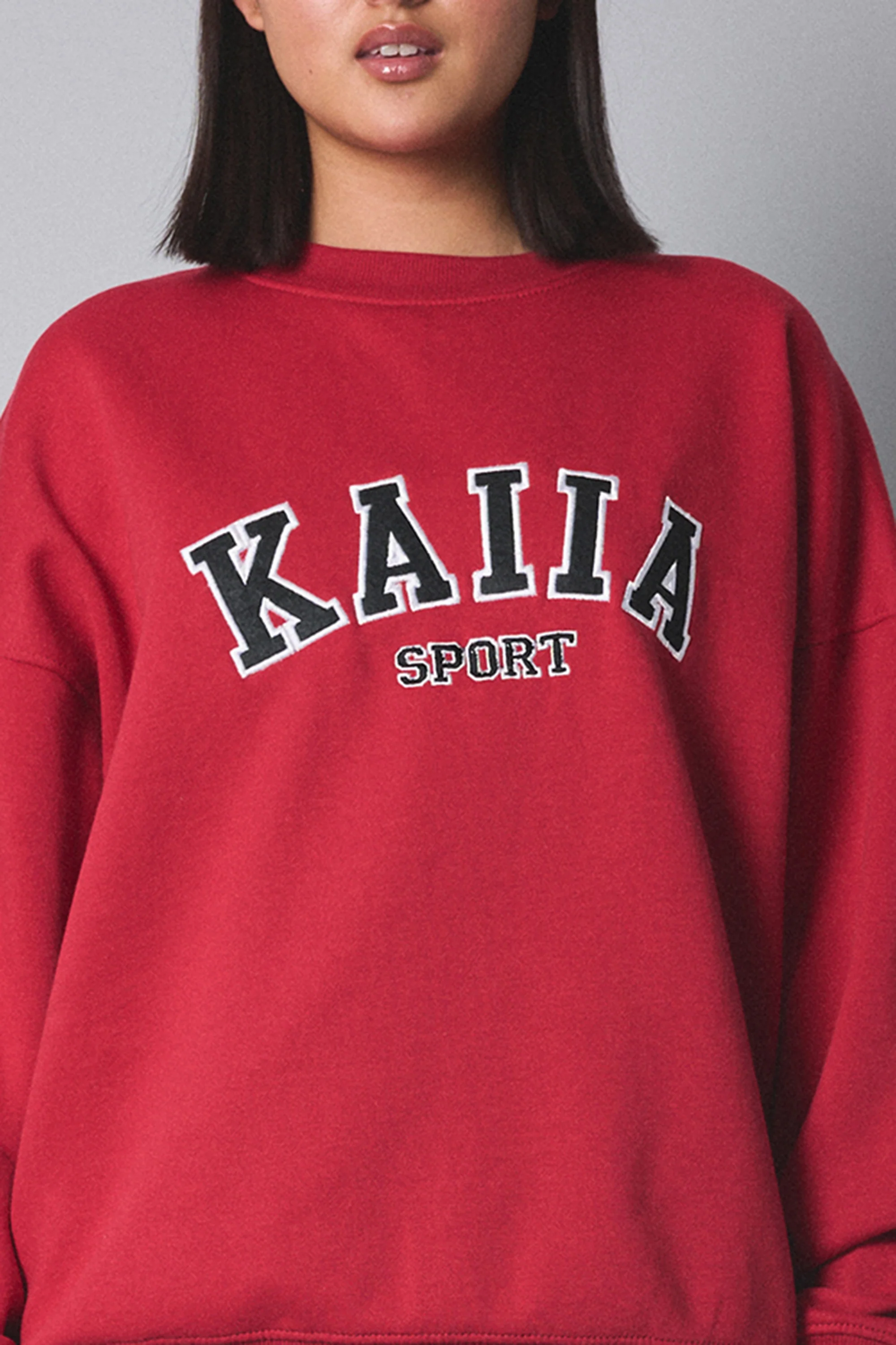 Kaiia Sport Oversized Sweatshirt Red - Image 4
