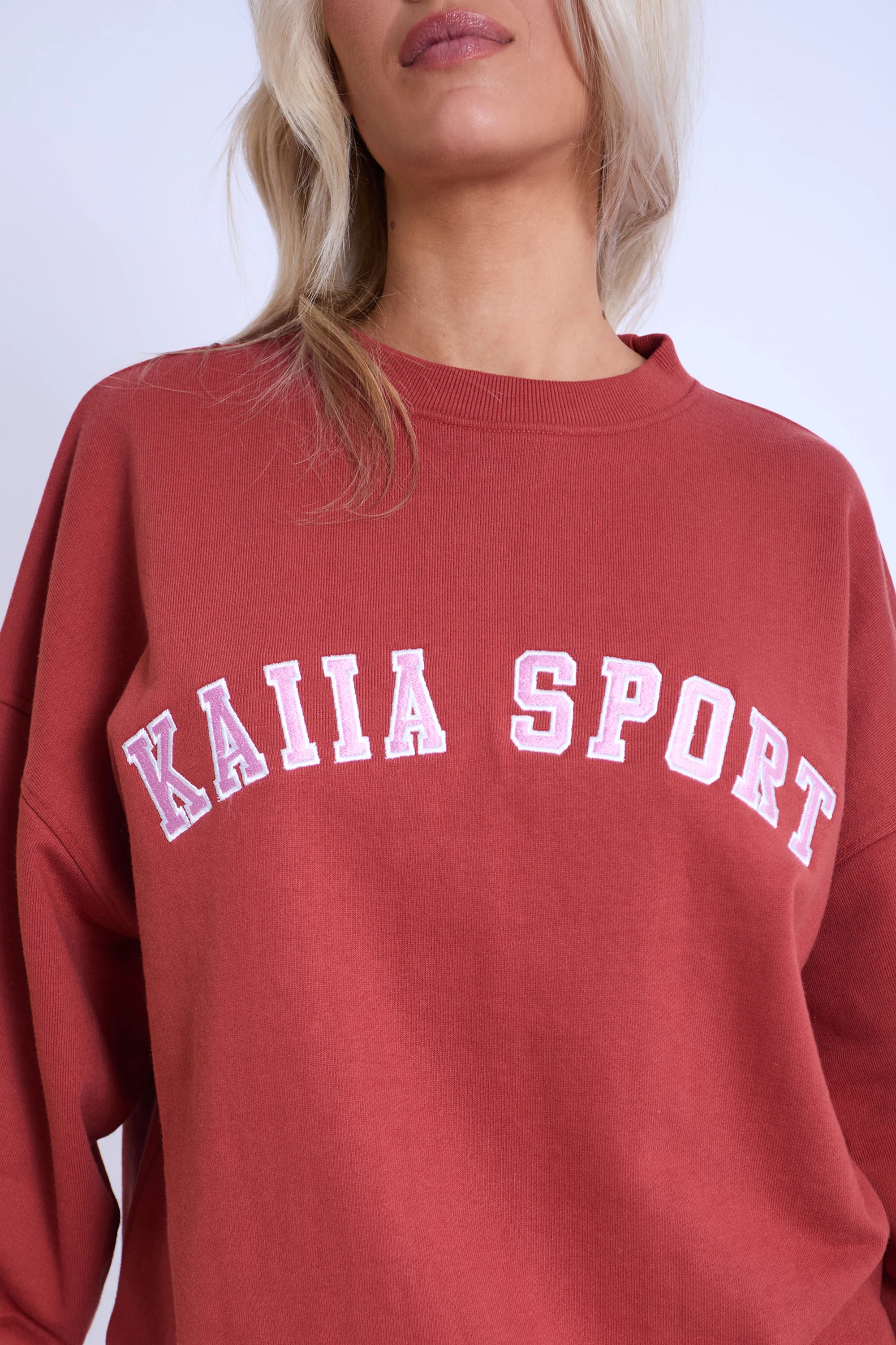 Kaiia Sport Oversized Sweatshirt Rust & Pink - Image 4