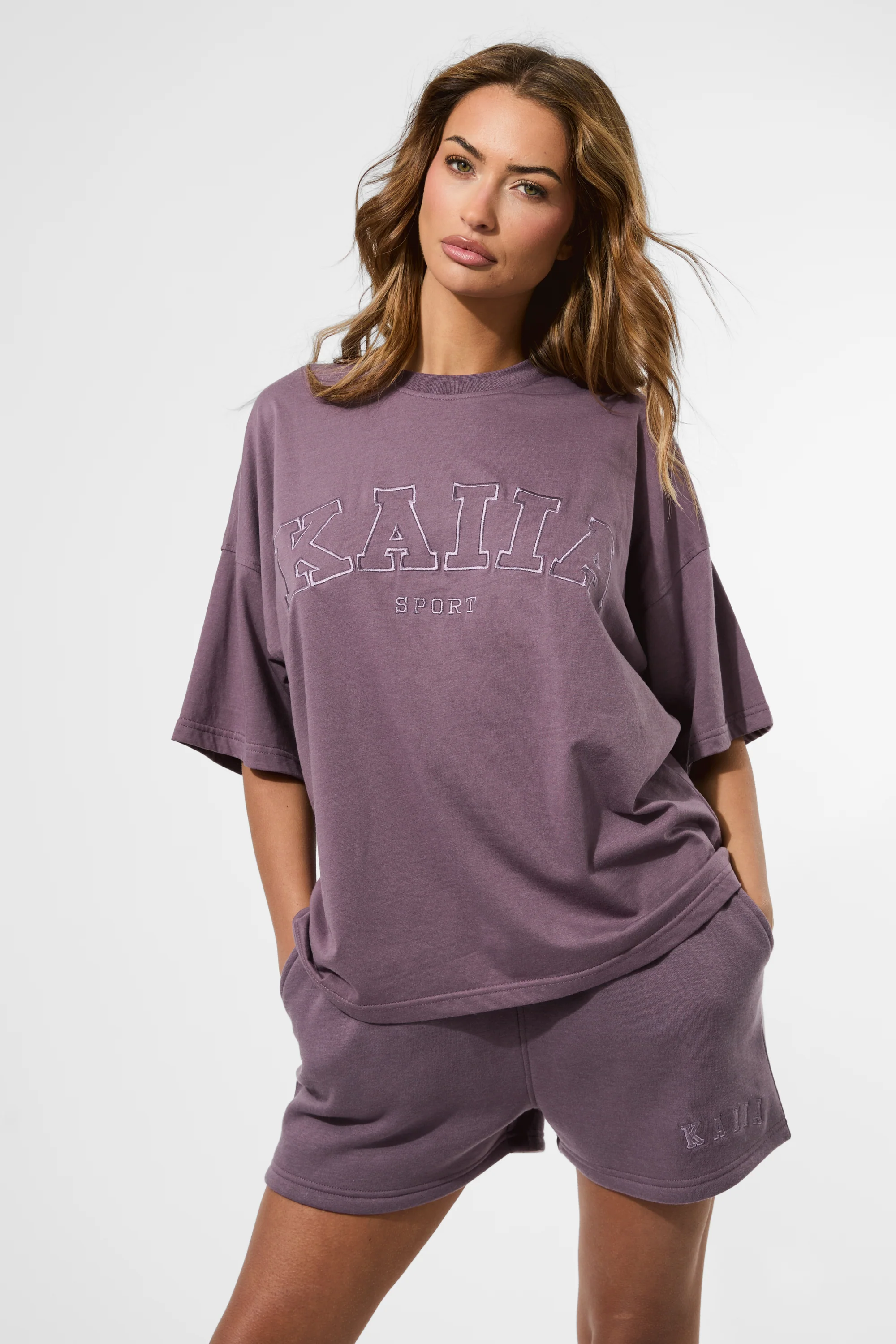 Kaiia Sport Oversized T-shirt Elderberry - Image 2