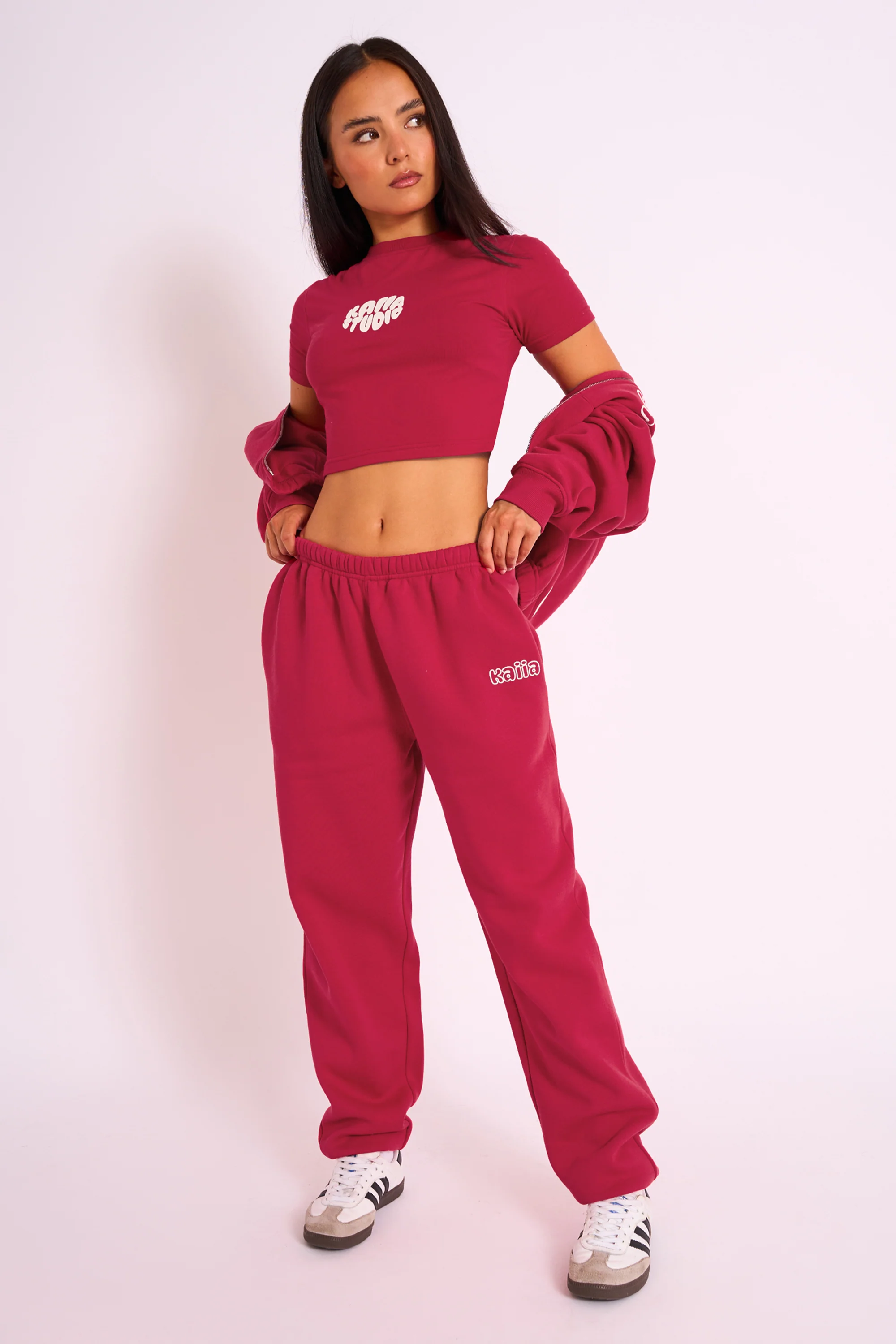 Kaiia Studio Bubble Logo Baby Tee Red - Image 4