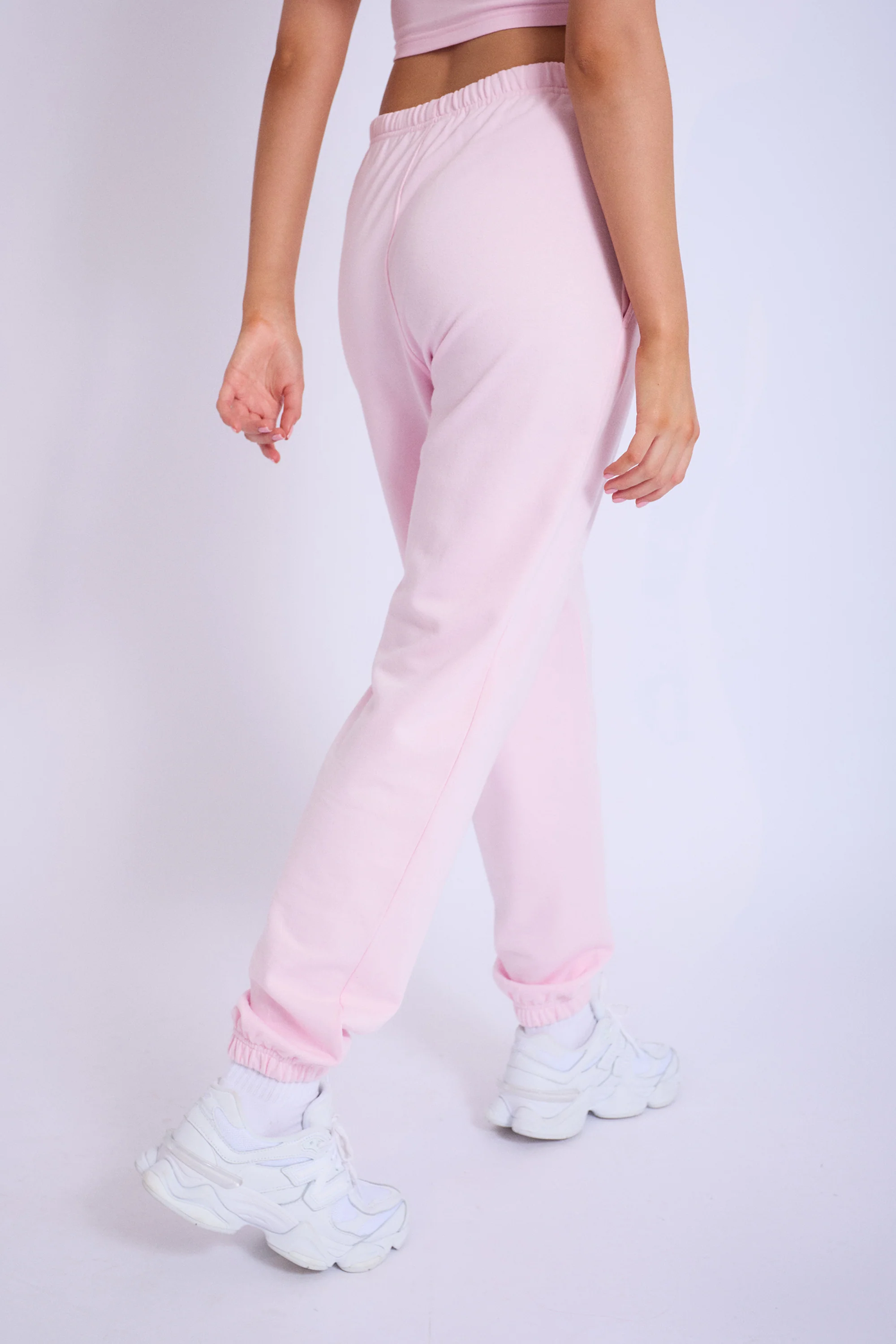 Kaiia Studio Bubble Logo Cuffed Joggers Baby Pink & Blue - Image 4
