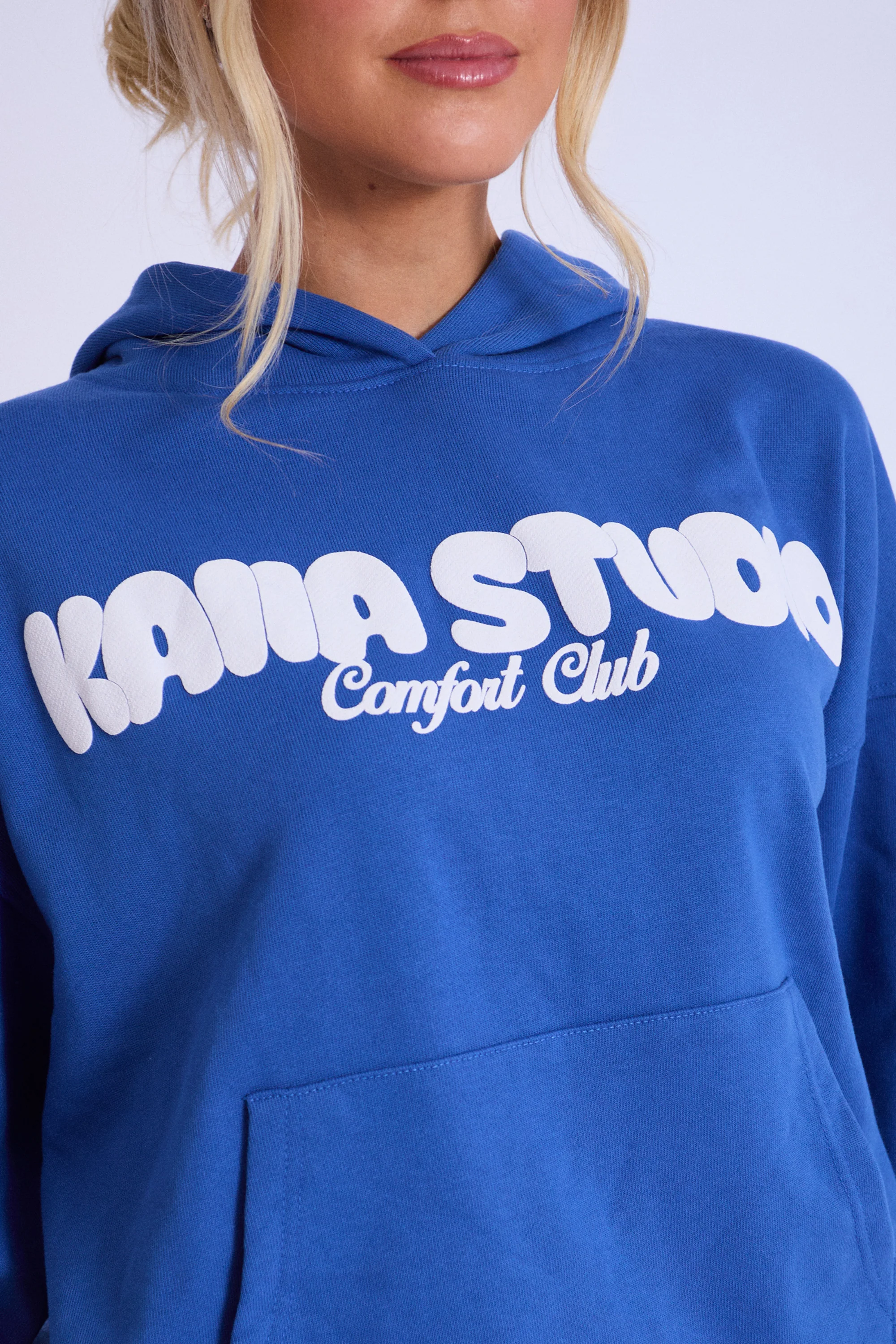 Kaiia Studio Bubble Logo Oversized Hoodie Blue - Image 3