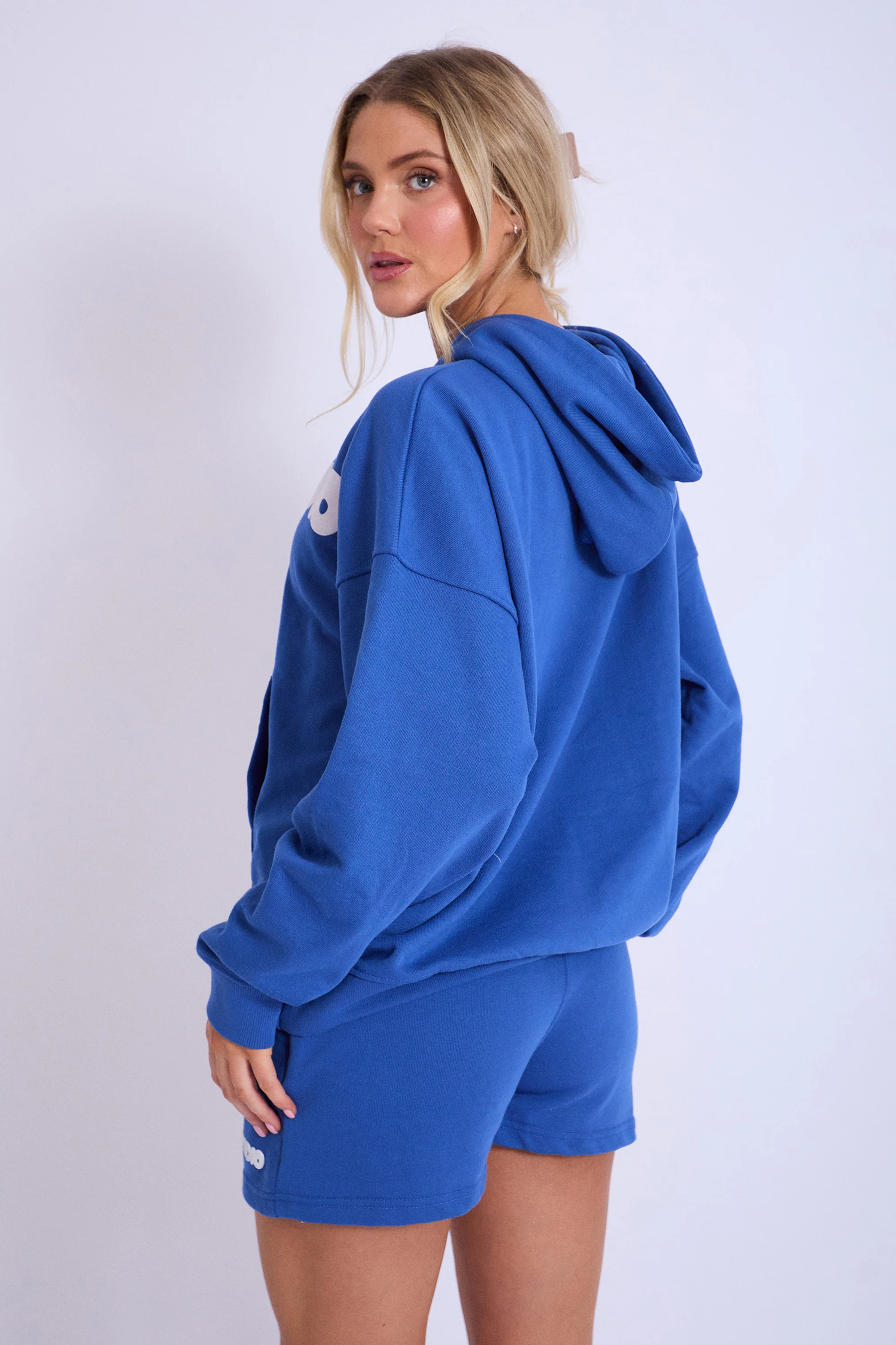 Kaiia Studio Bubble Logo Oversized Hoodie Blue - Image 4