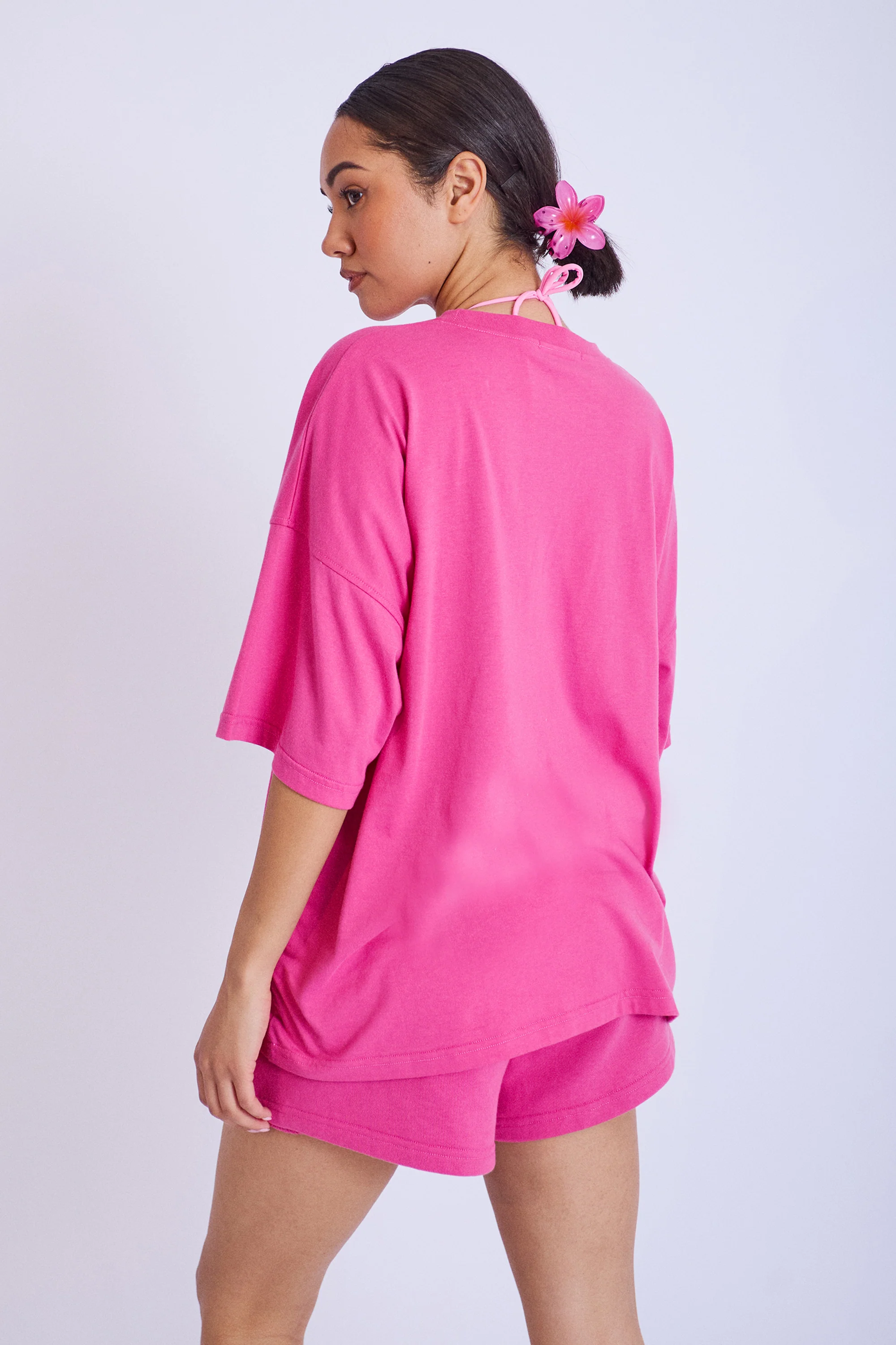 Kaiia Studio Bubble Logo Oversized T-shirt Pink - Image 3