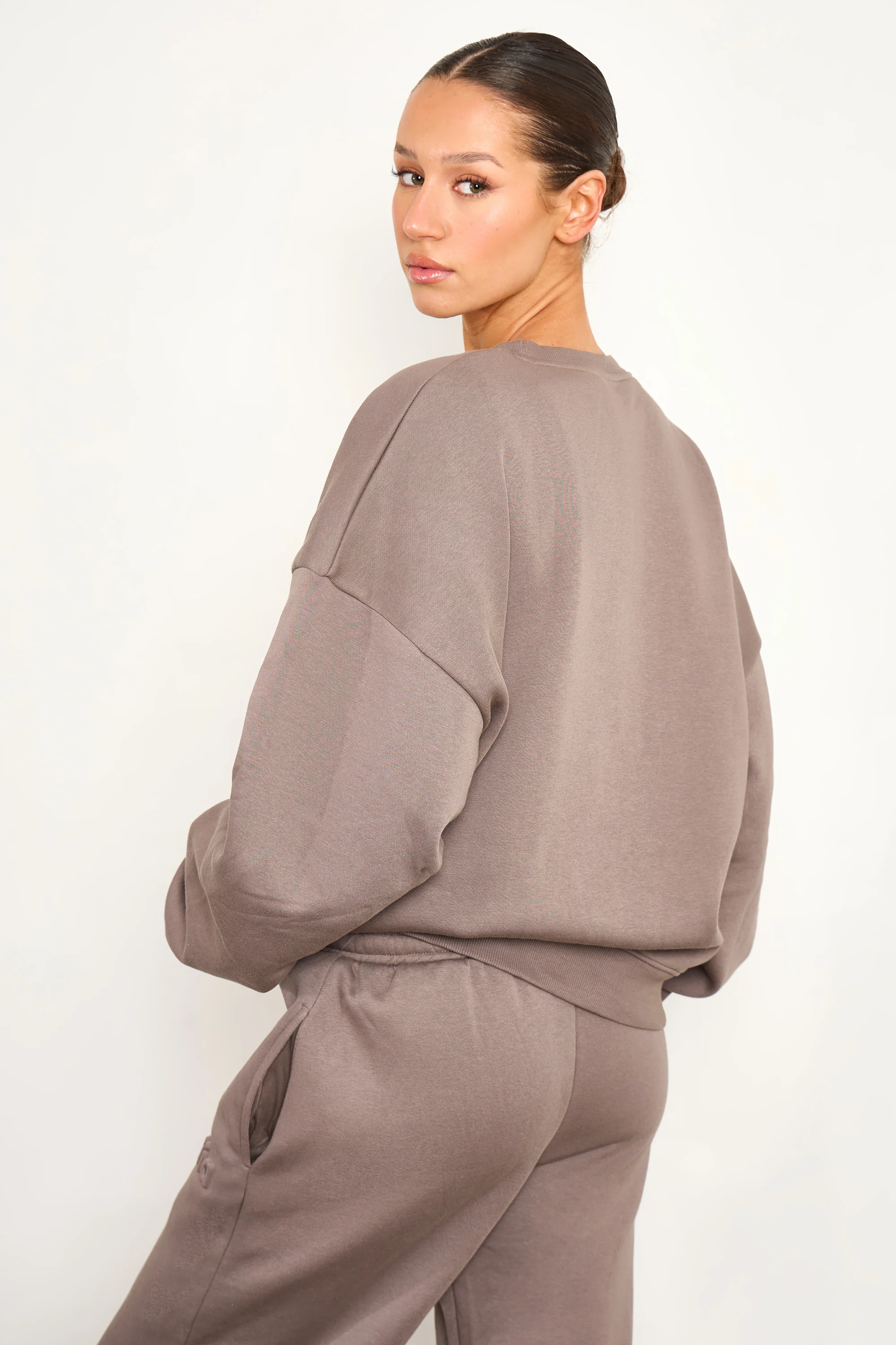 Kaiia Studio Embossed Oversized Sweatshirt Storm Grey - Image 2