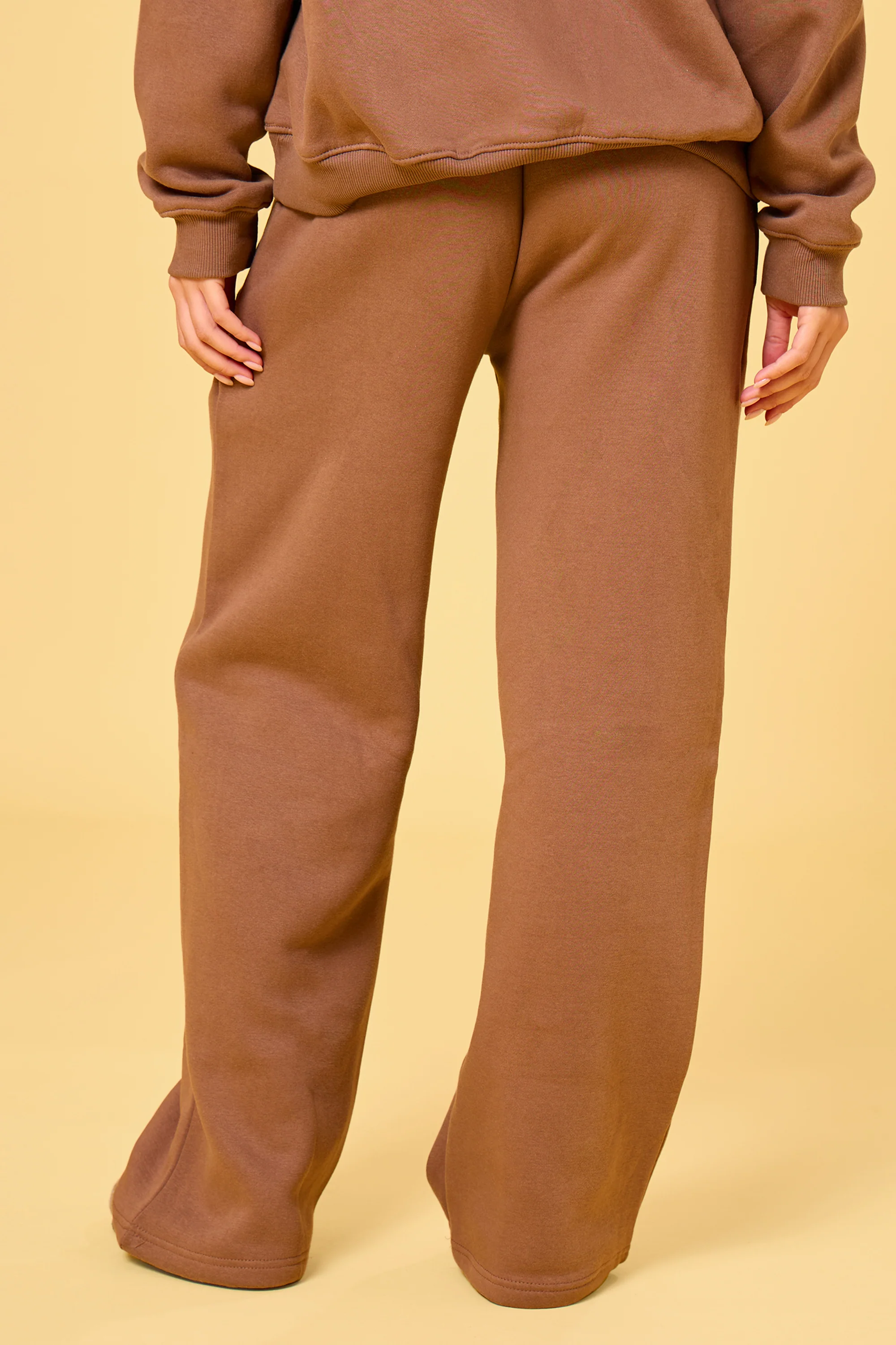 Kaiia Studio Embossed Wide Leg Joggers Caramel - Image 9