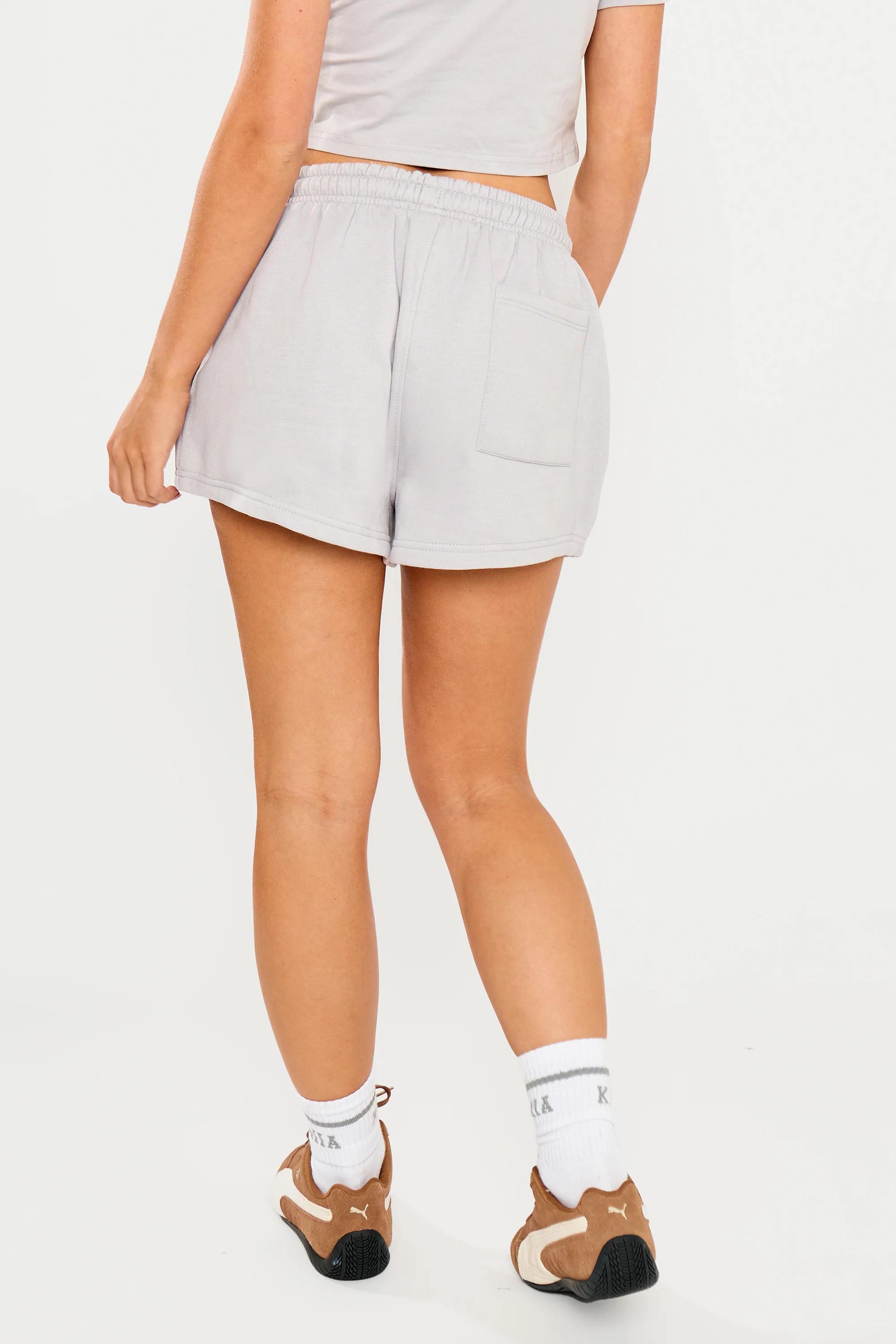 Kaiia Studio Mini Sweat Shorts Grey - Image 5