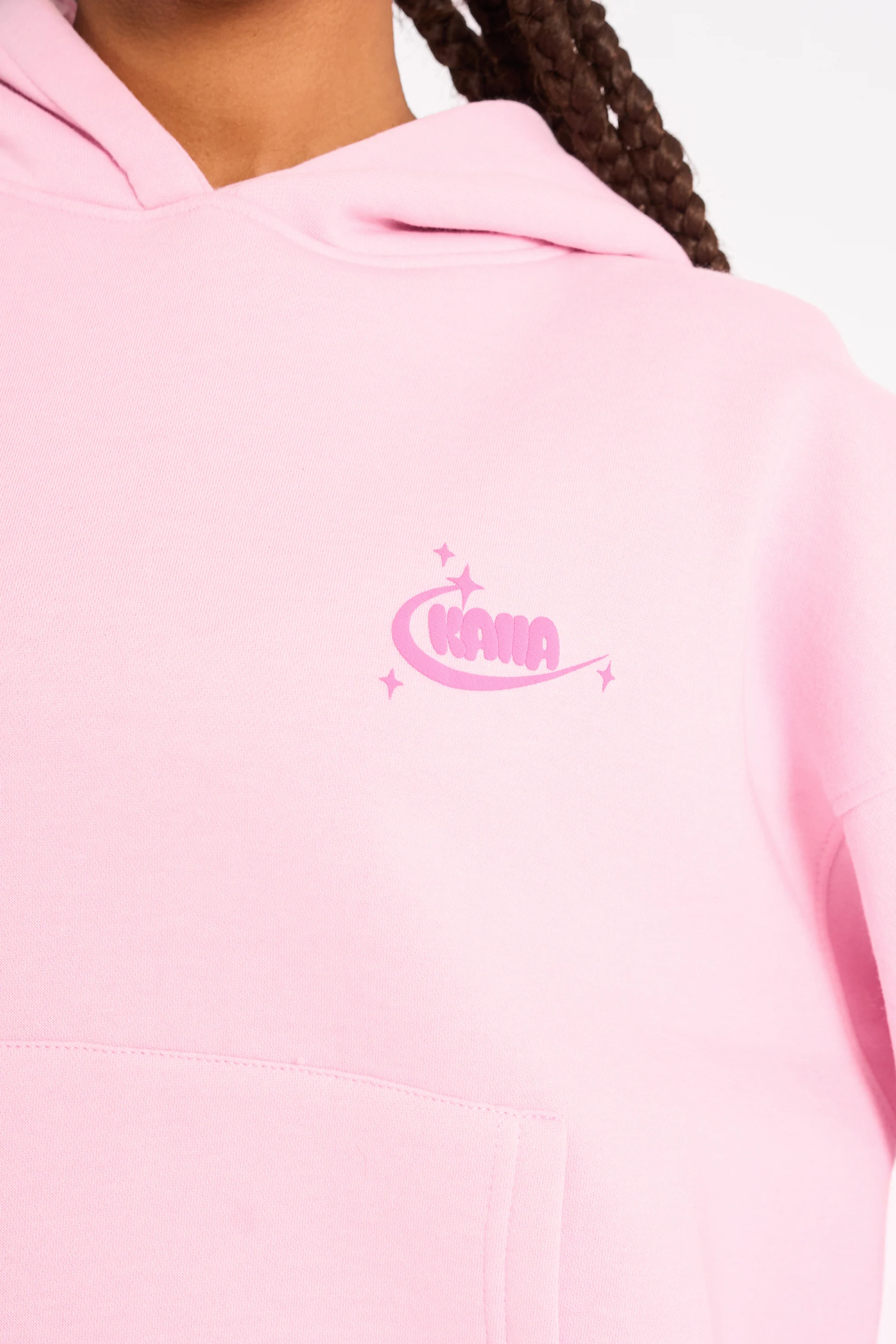 Kaiia Star Ombre Graphic Oversized Hoodie Baby Pink - Image 4