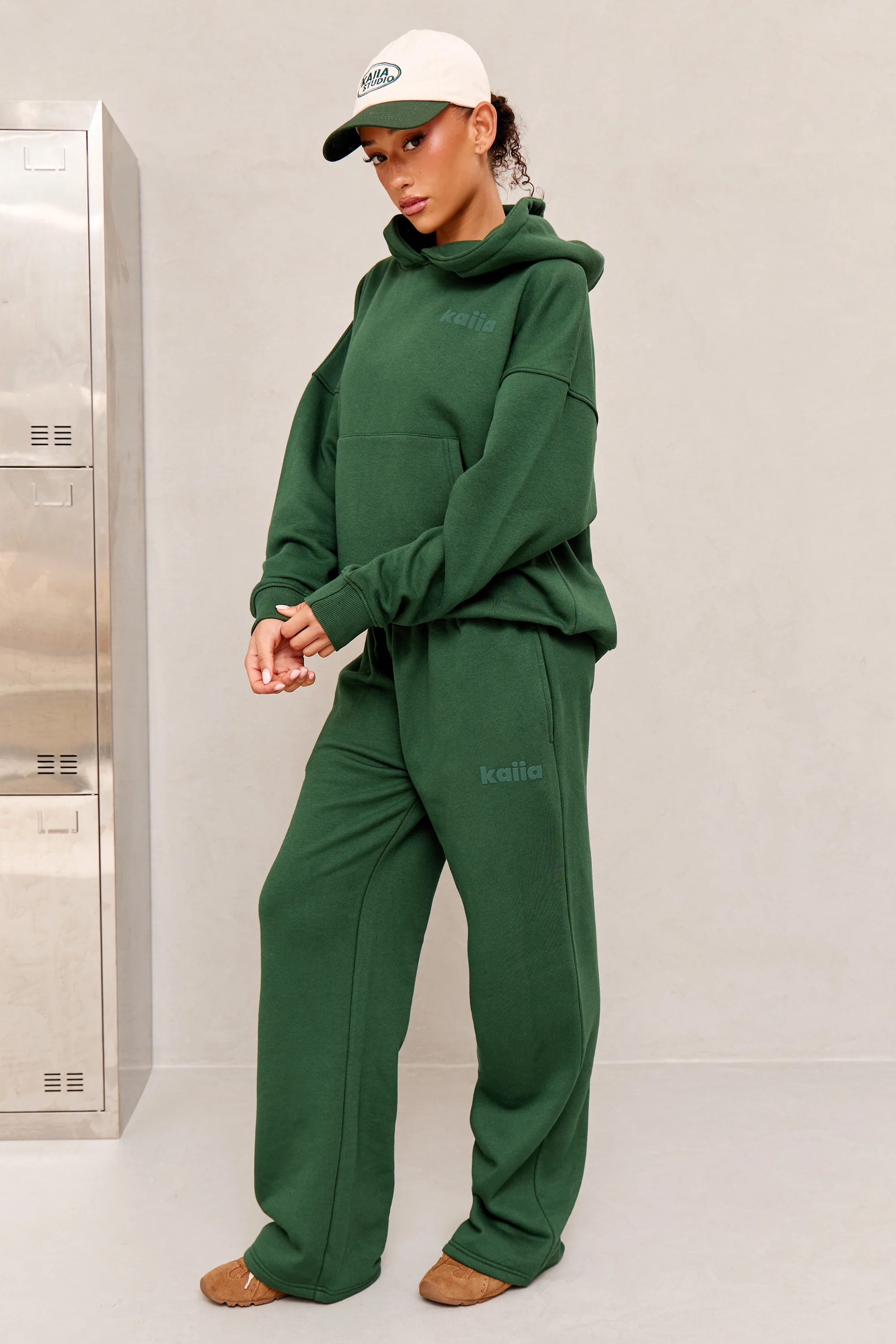 Kaiia Studio Oversized Hoodie Dark Green - Image 3