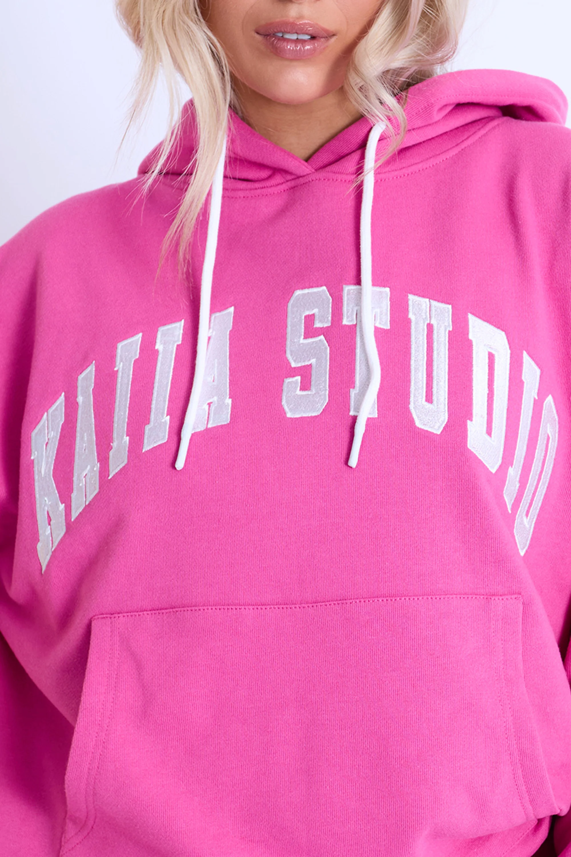 Kaiia Studio Oversized Hoodie Hot Pink - Image 4