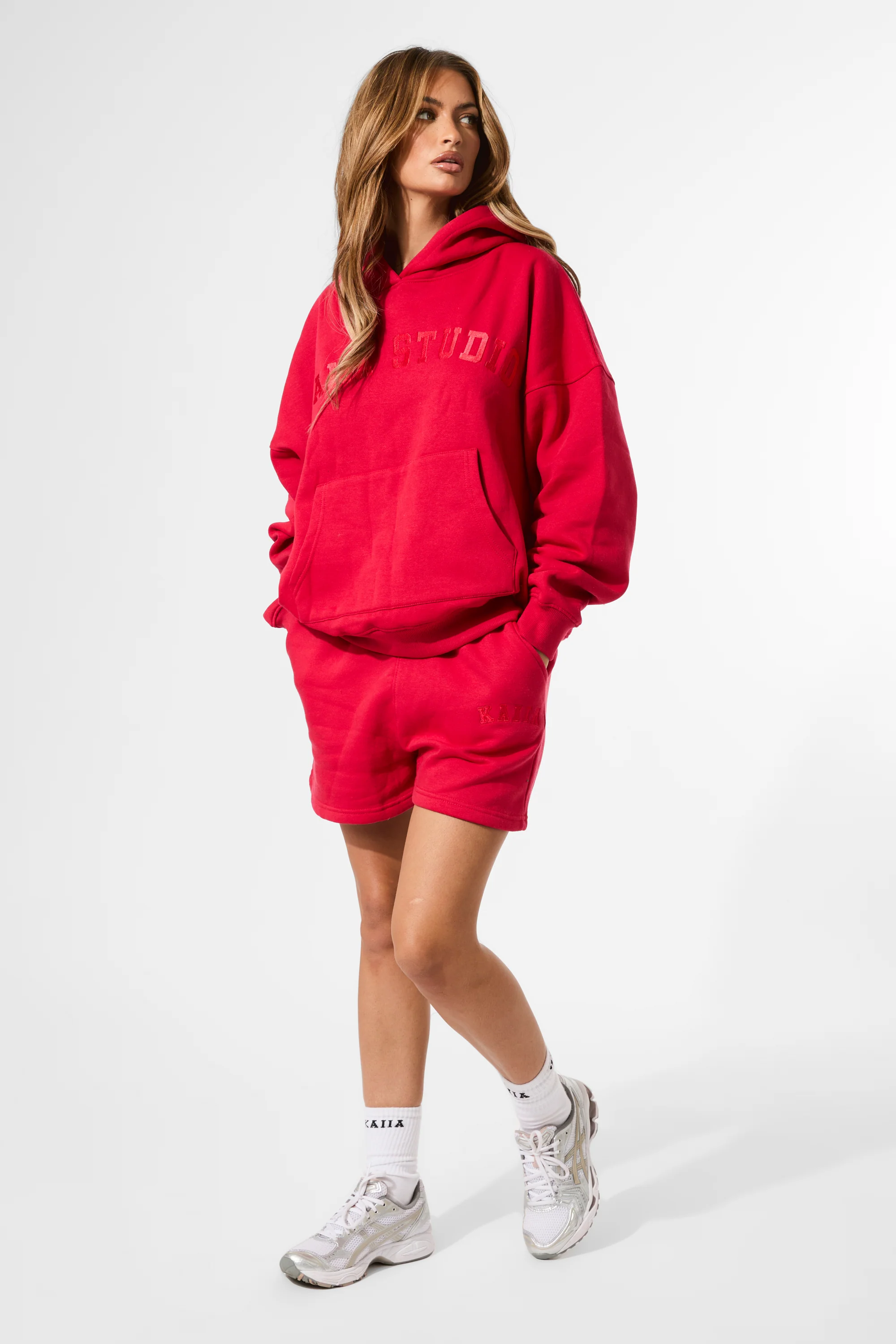 Kaiia Studio Oversized Hoodie Red - Image 10