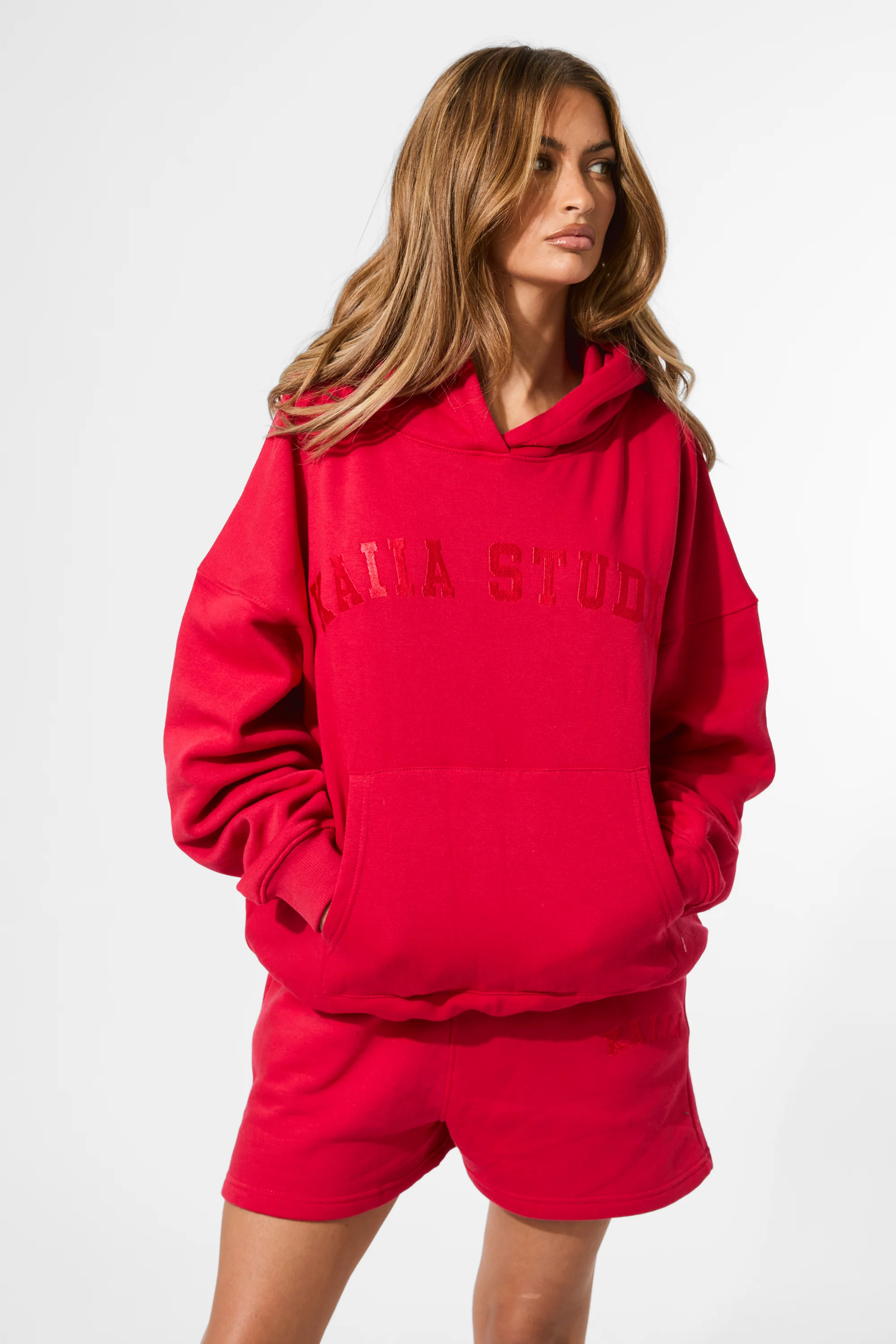 Kaiia Studio Oversized Hoodie Red - Image 12