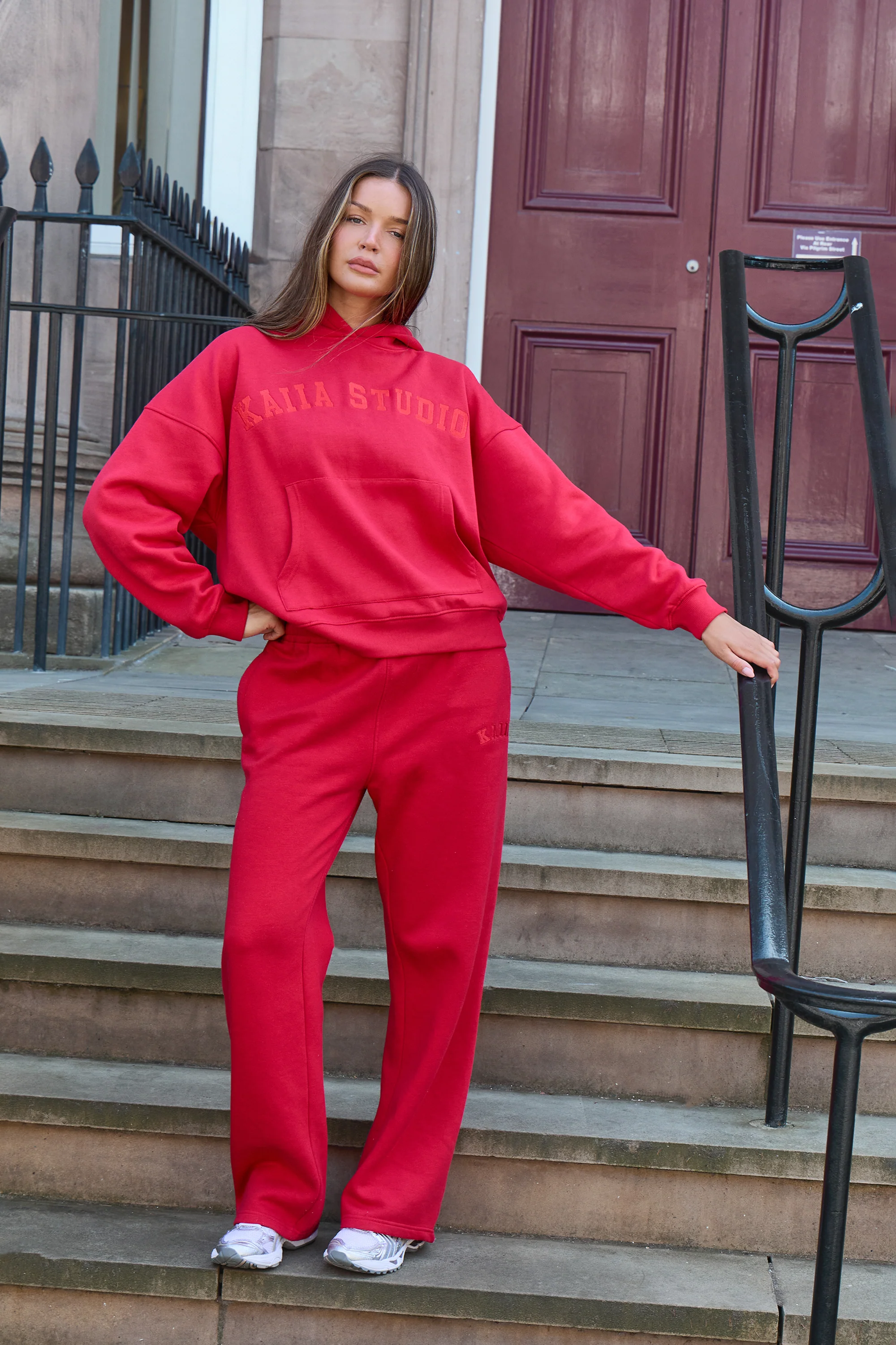 Kaiia Studio Oversized Hoodie Red - Image 3