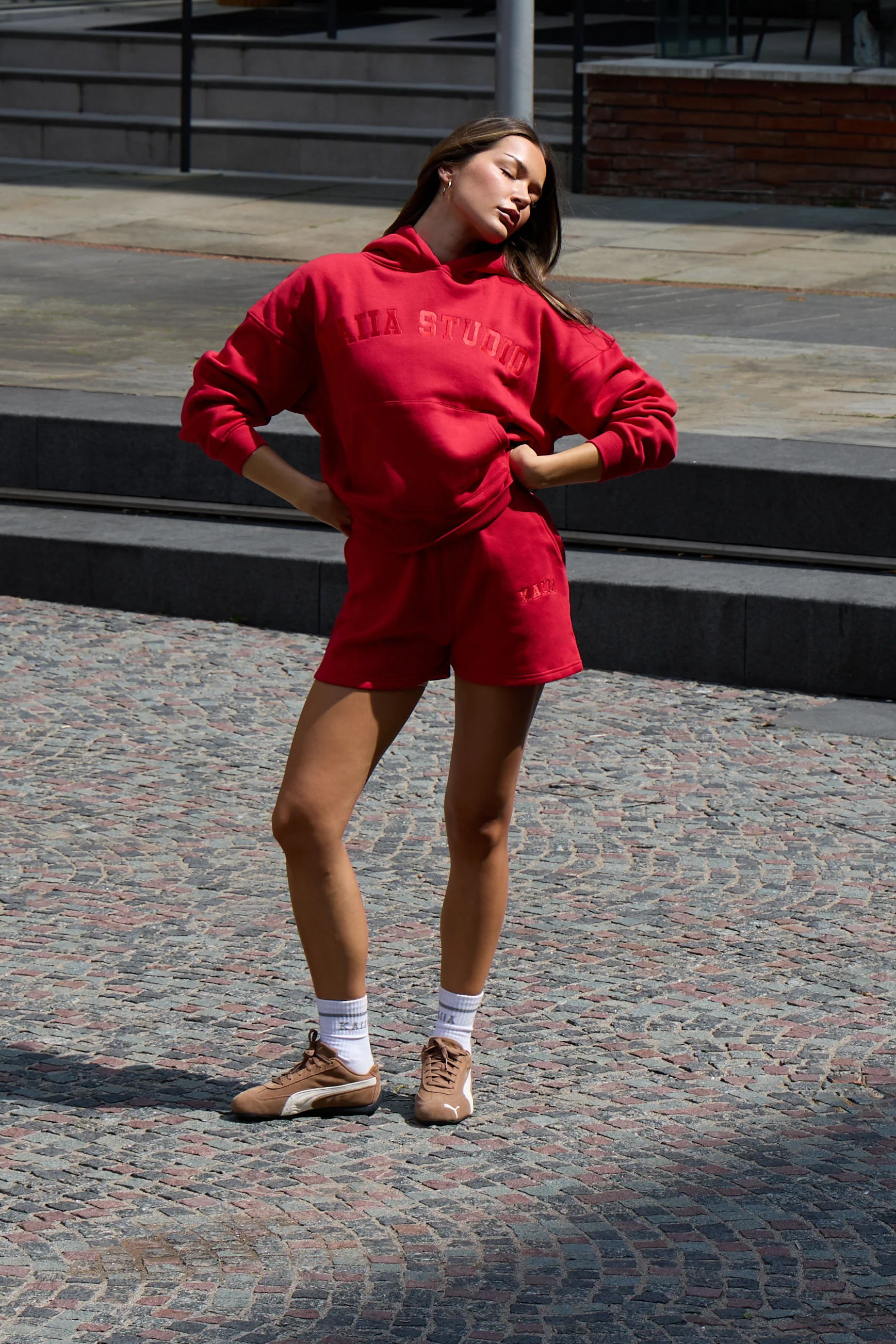 Kaiia Studio Oversized Hoodie Red - Image 7