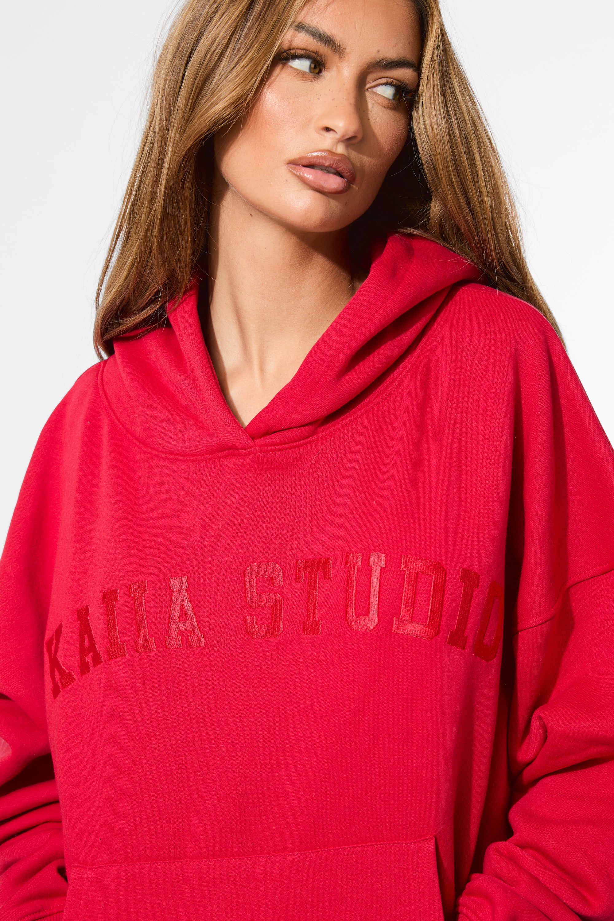 Kaiia Studio Oversized Hoodie Red - Image 8