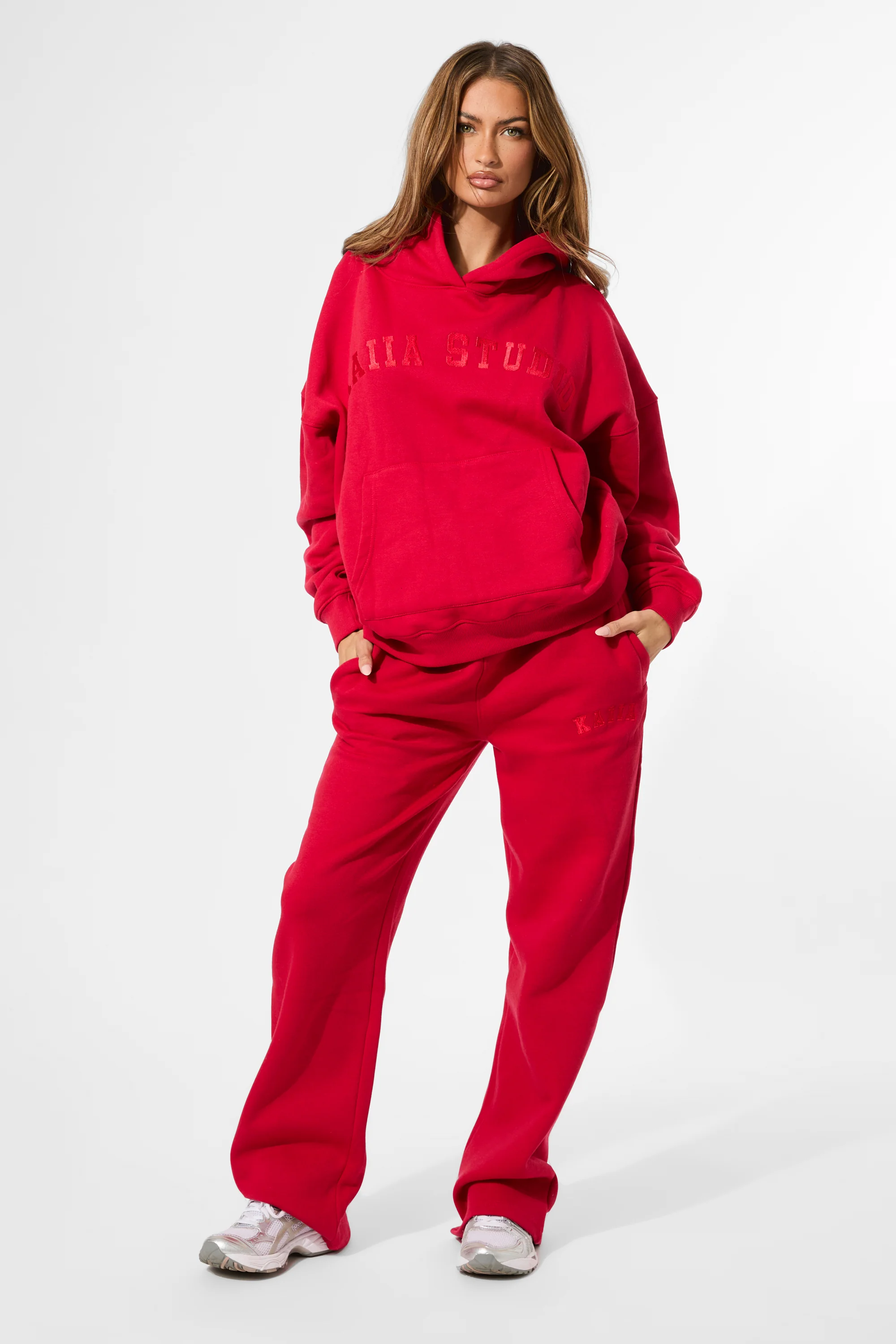 Kaiia Studio Oversized Hoodie Red - Image 9