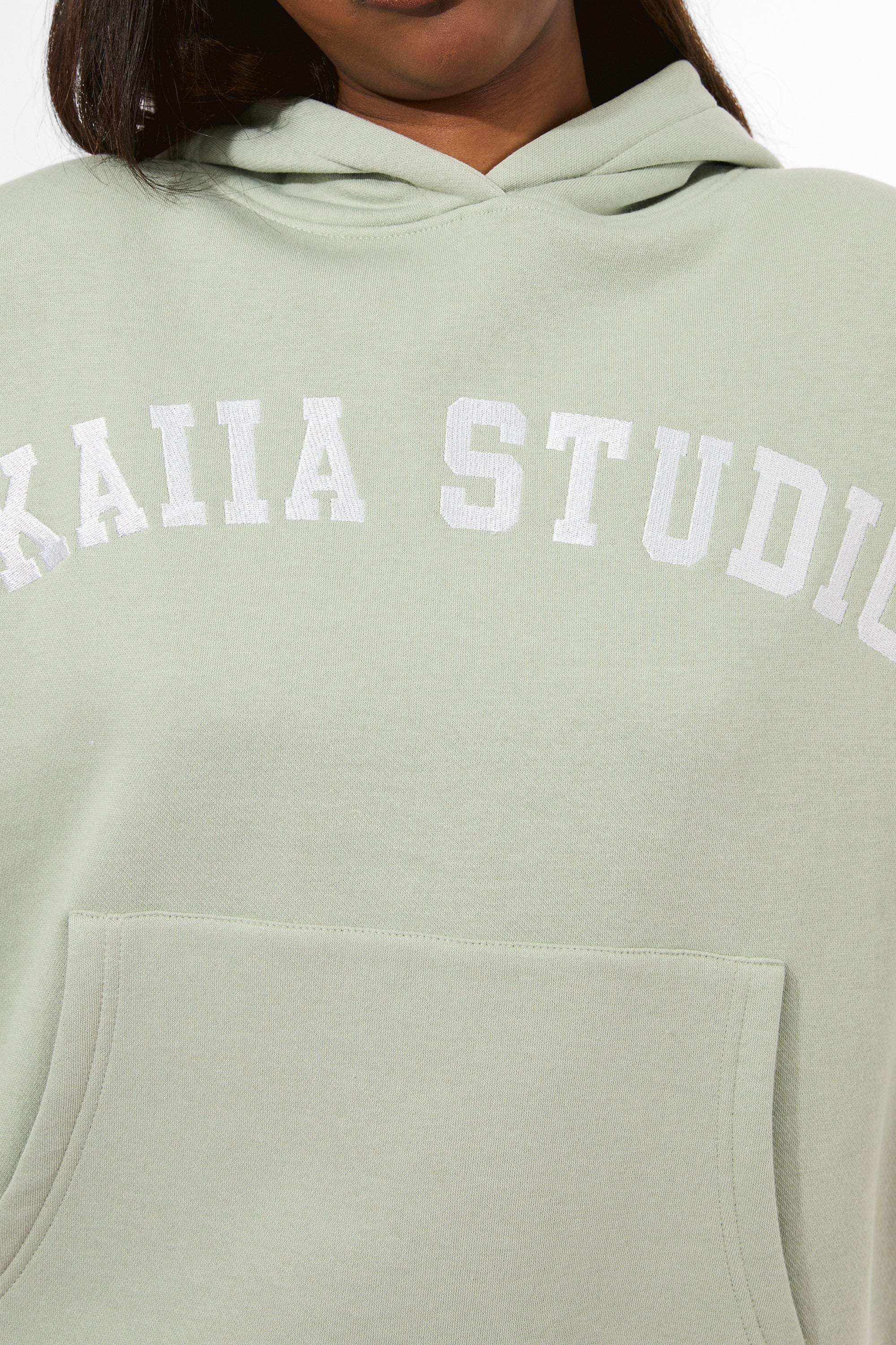 Kaiia Studio Oversized Hoodie Sage & White - Image 5