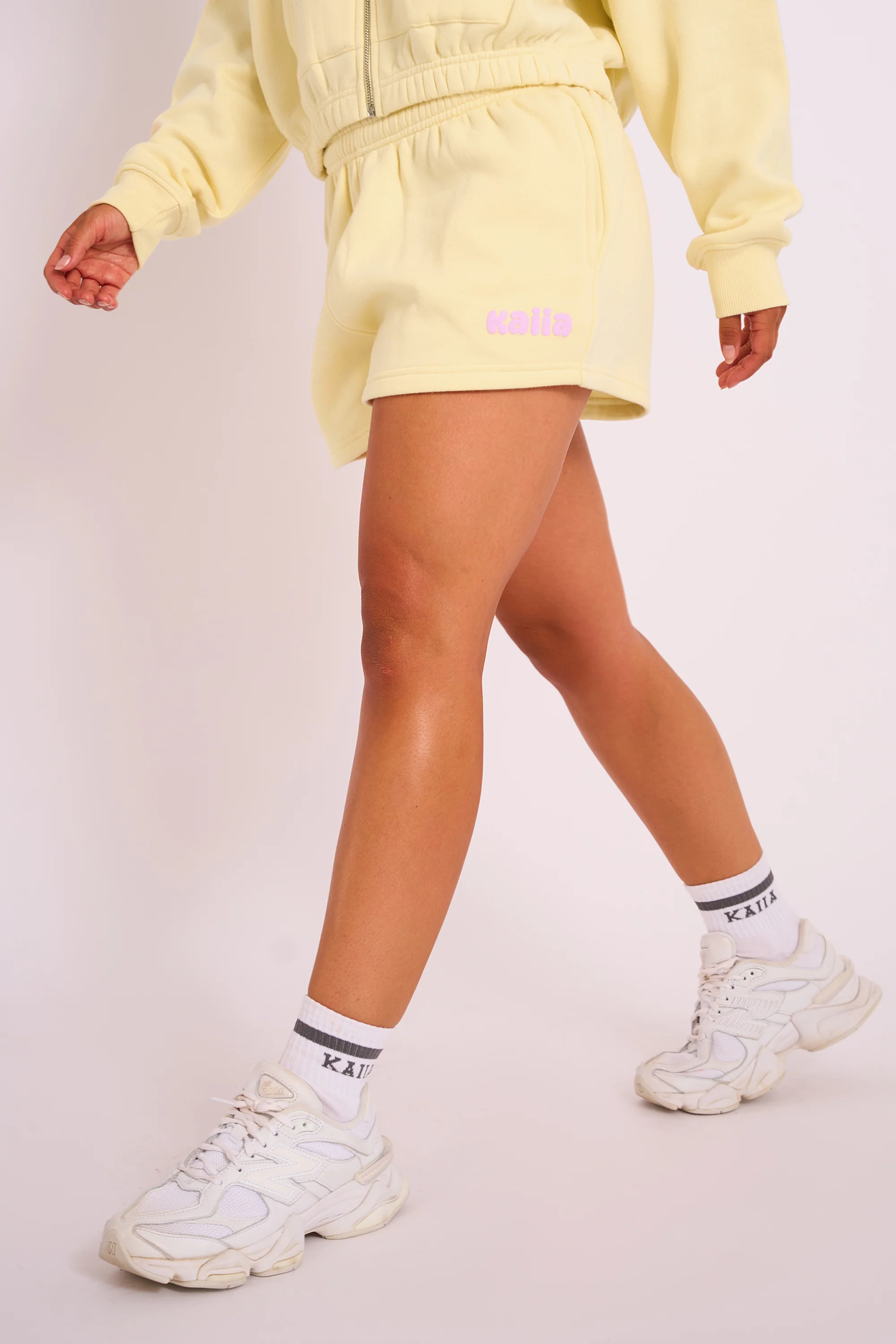 Kaiia Studio Sweat Shorts Yellow - Image 4