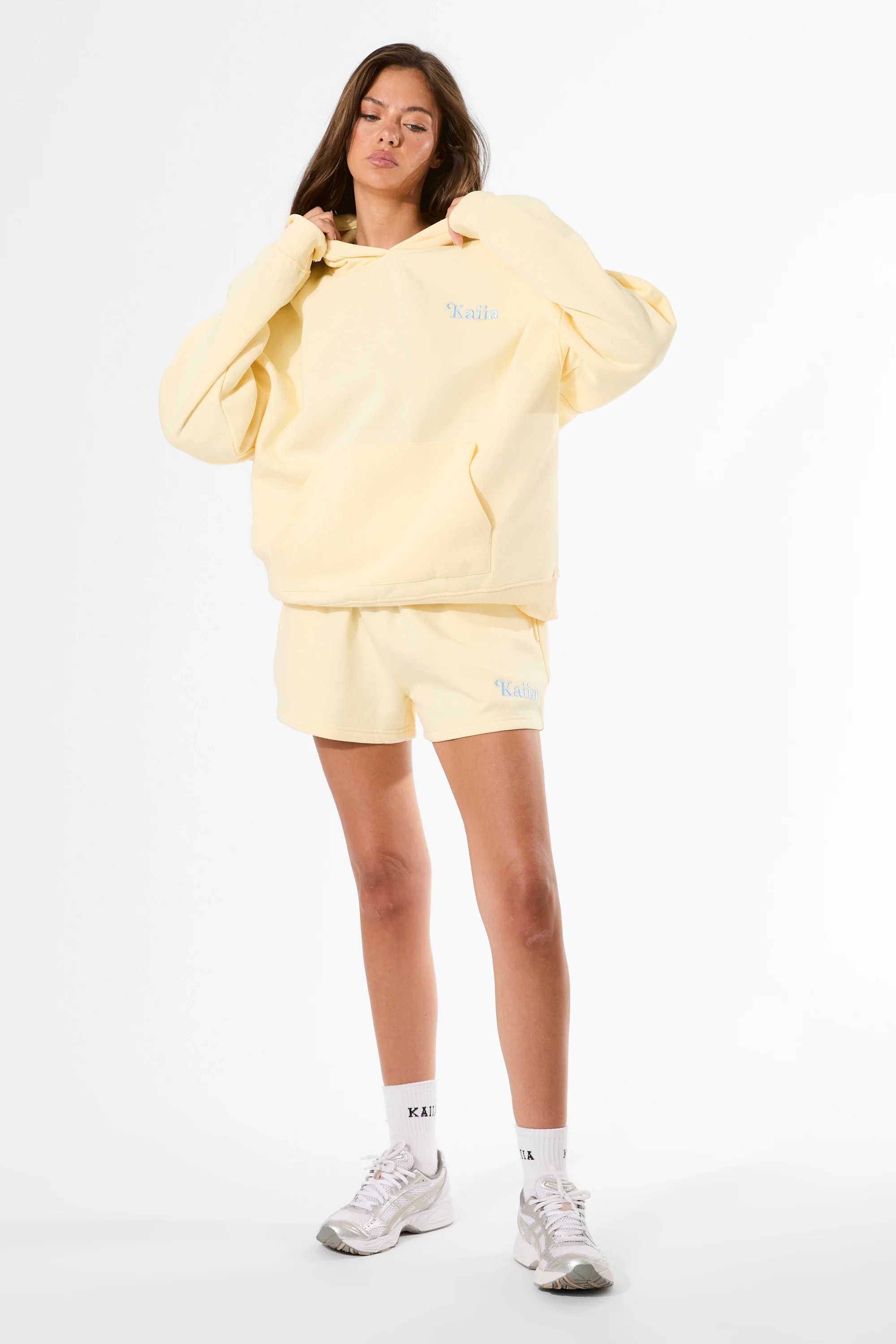 Kaiia Summer Back Graphic Oversized Hoodie Lemon - Image 9