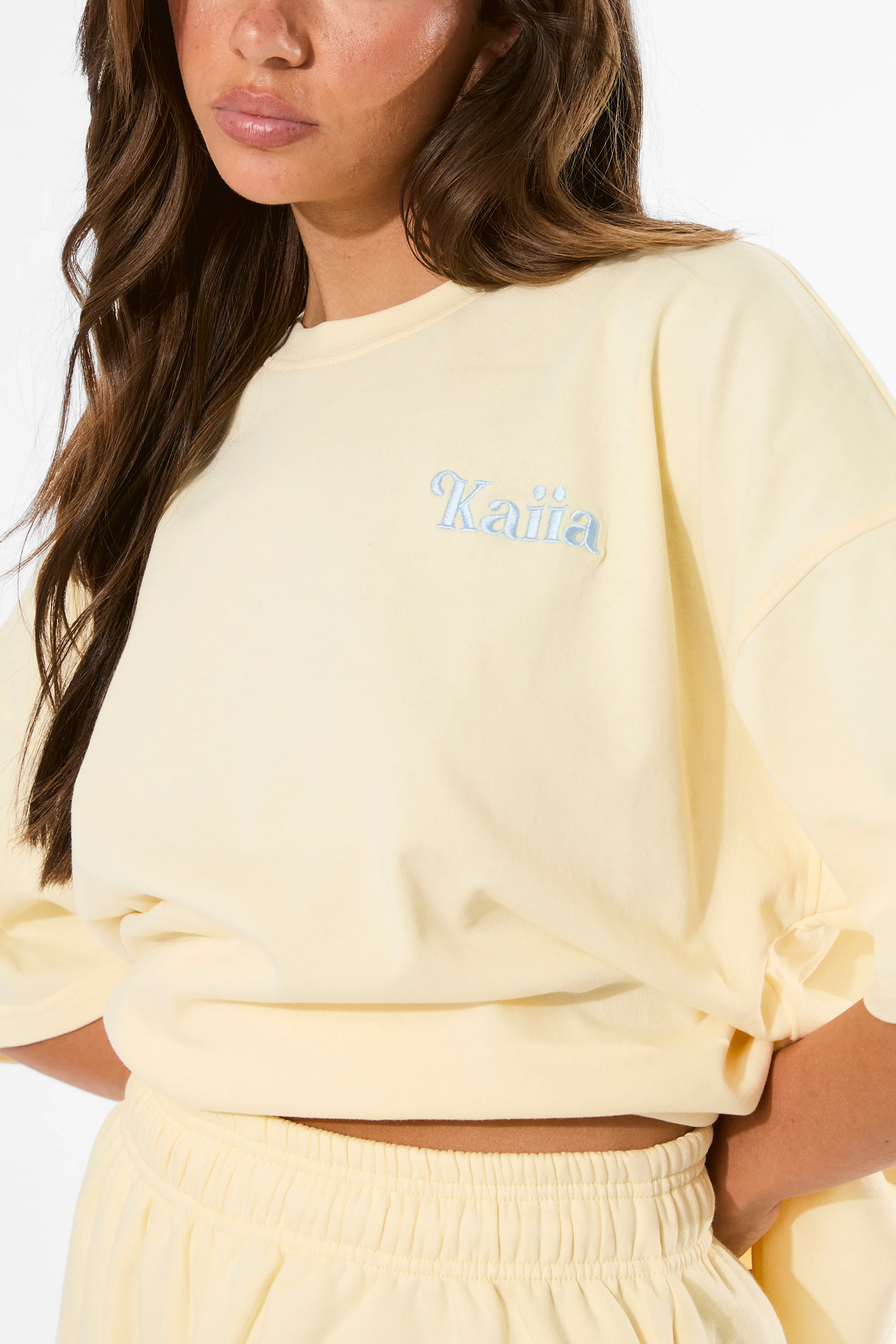 Kaiia Summer Back Graphic Oversized T-Shirt Lemon - Image 10