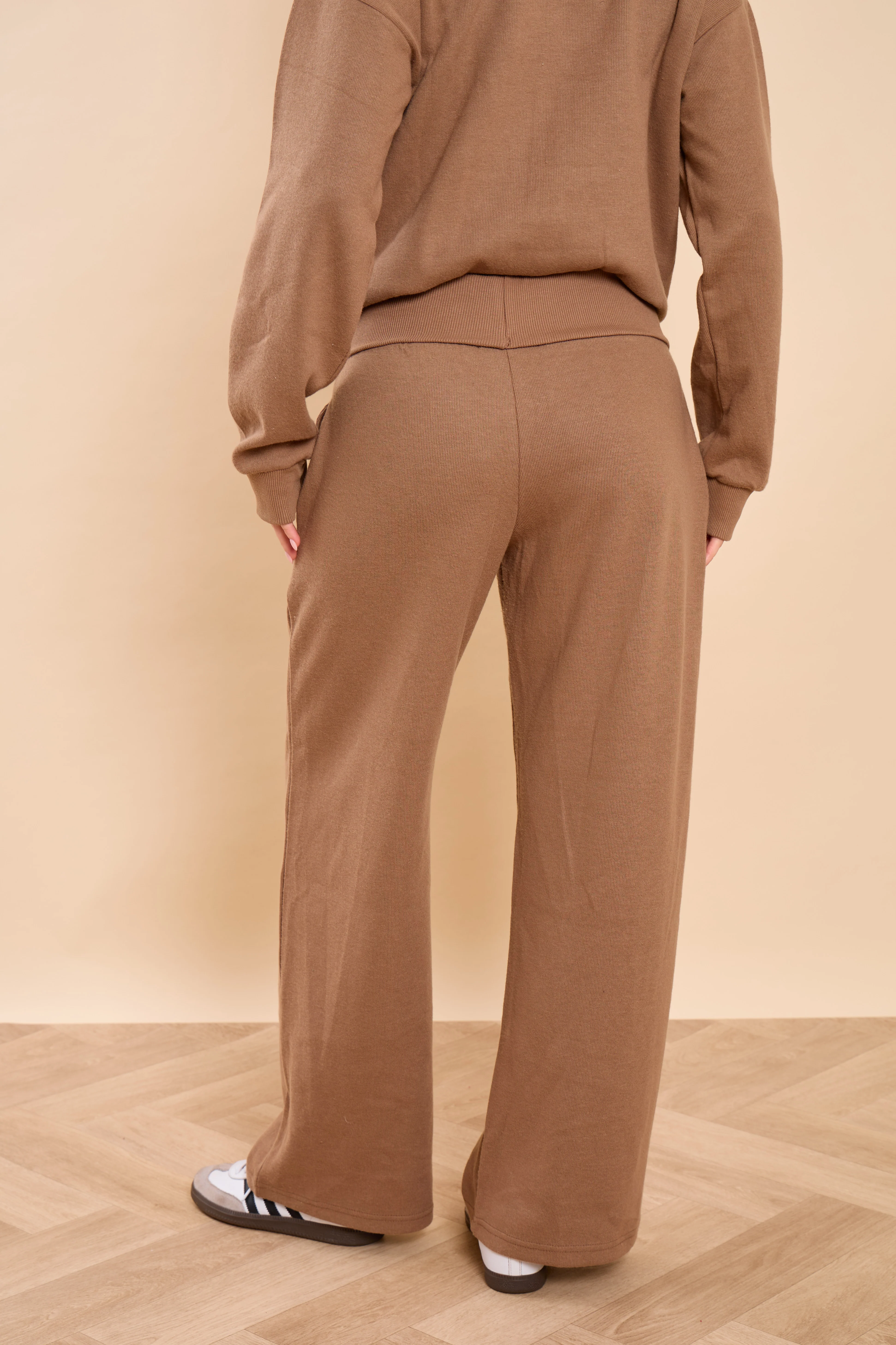 Kaiia Supersoft Straight Leg Trousers Taupe - Image 4