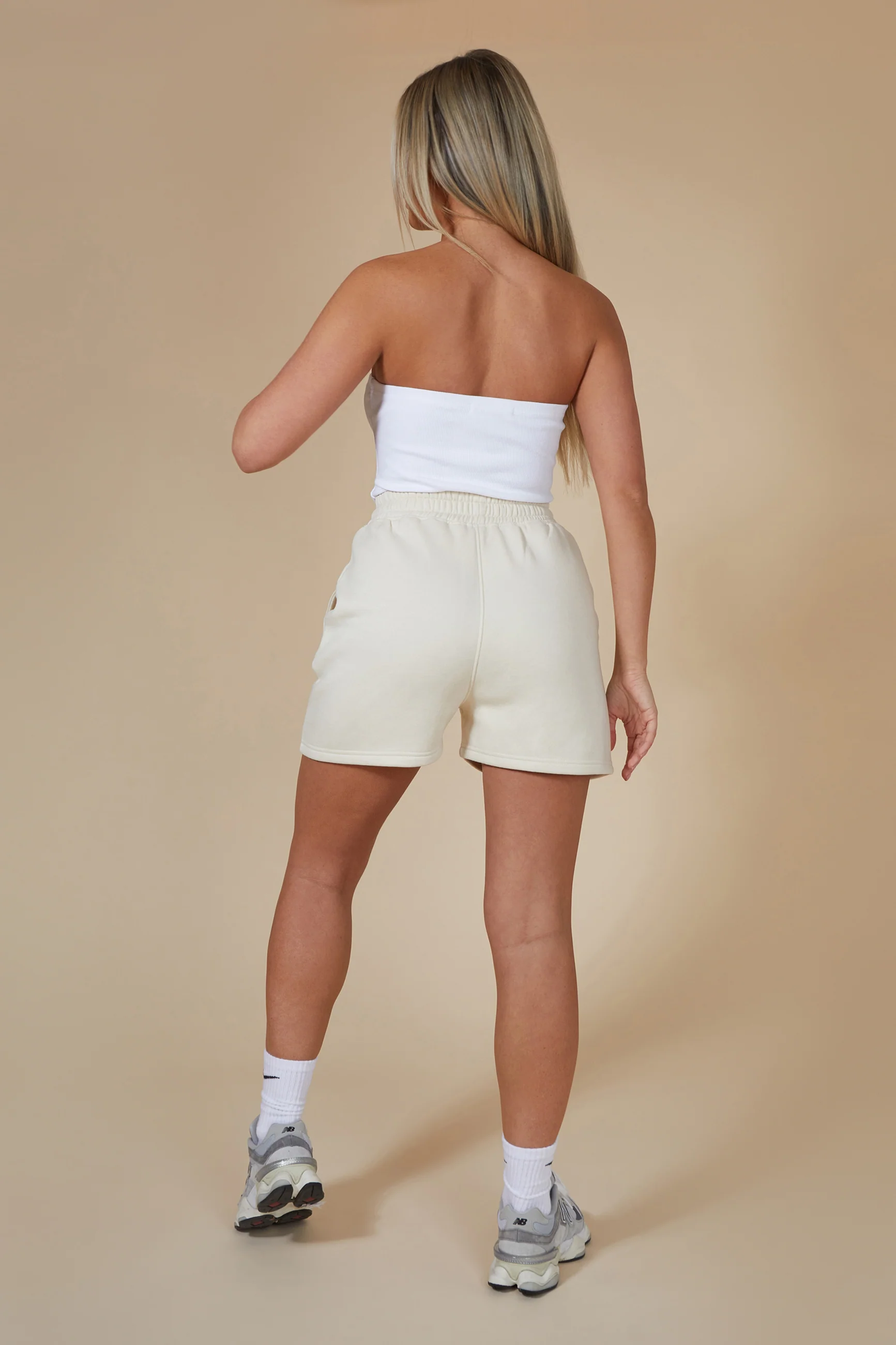 Kaiia Sweat Shorts In Stone - Image 3